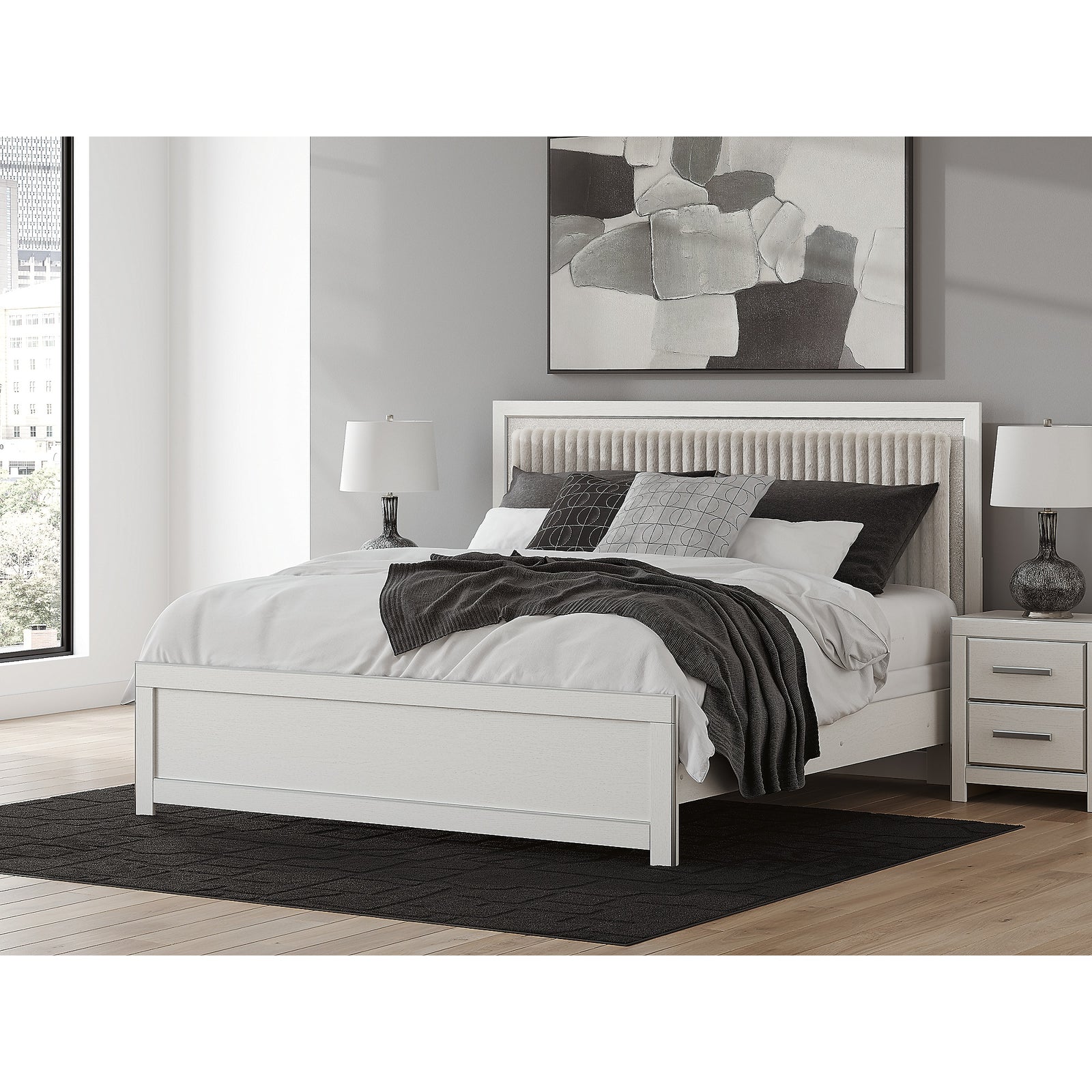 Zuraleus King Upholstered Panel Bed (PCB3381-SI) - Image 8
