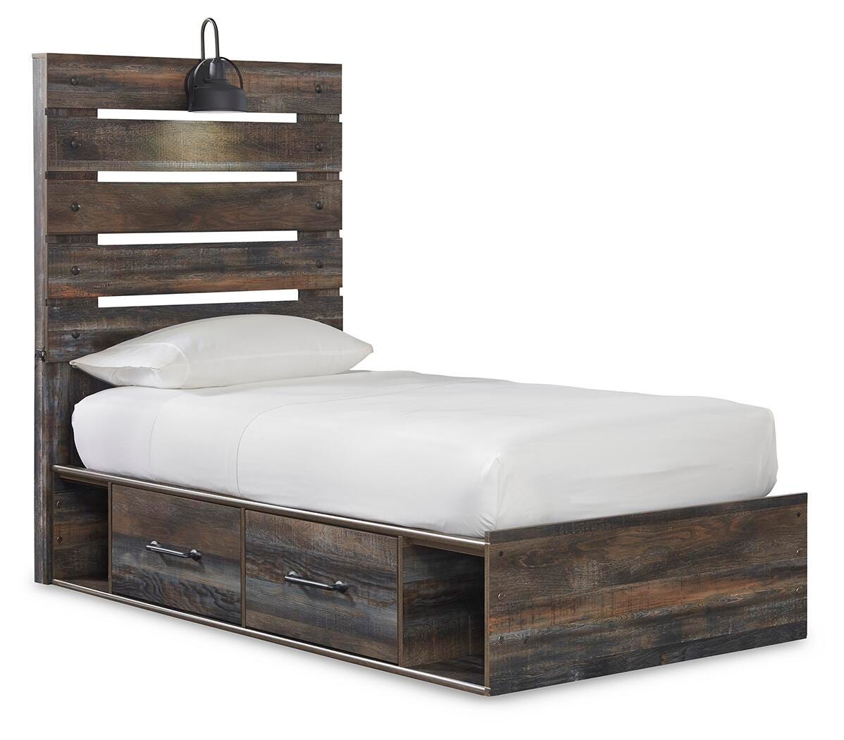 Drystan Panel Bed with Storage, Dresser, Mirror and Chest - Multi  (B211-SI) - Image 5
