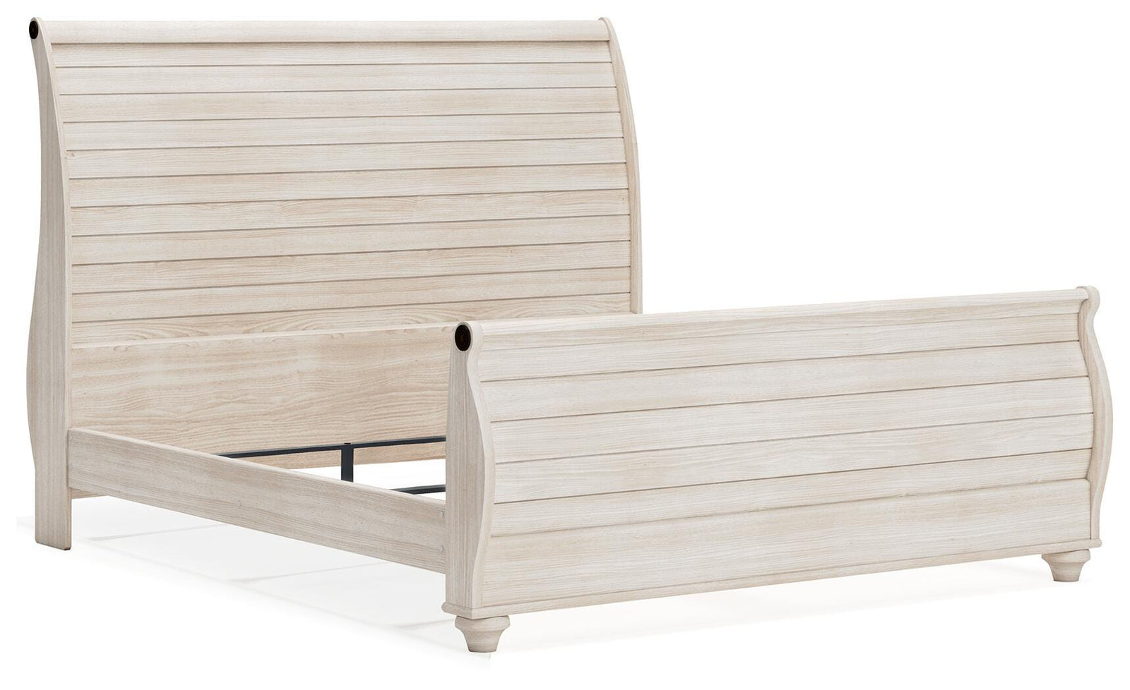 Willowton Sleigh Bed - Whitewash  (B267-SI)