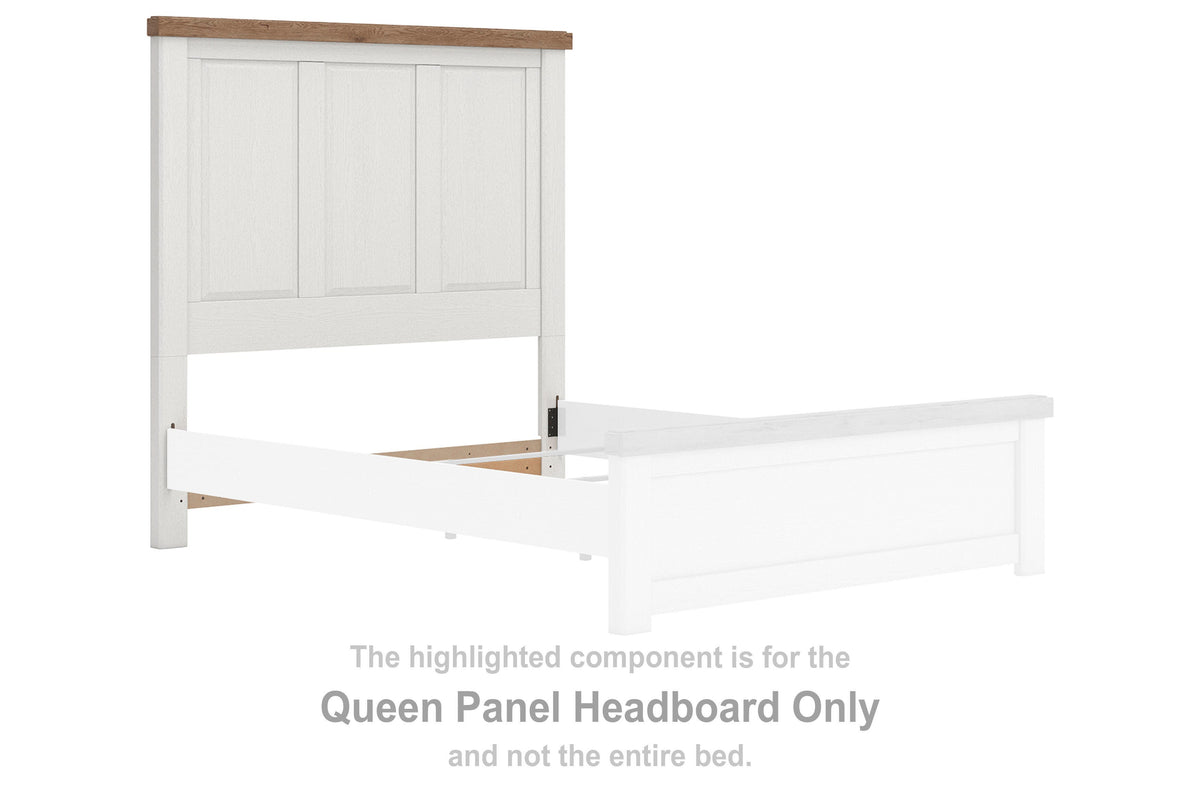 Savonport Panel Headboard - White/Brown  (B4615-SI)