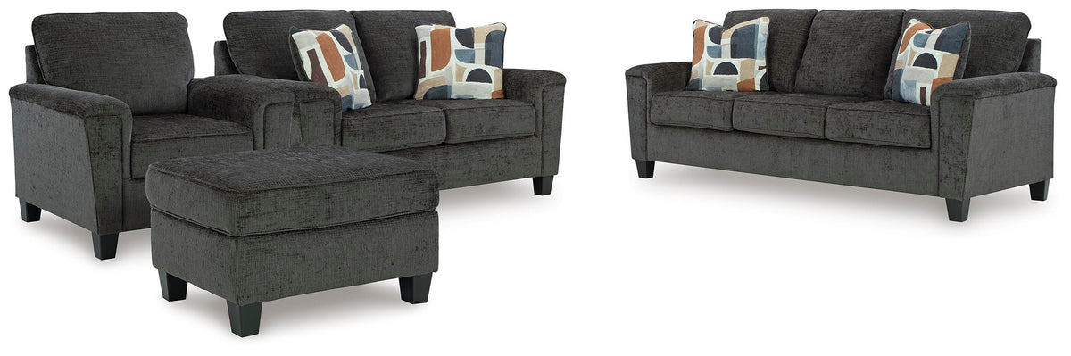 Erinslane Sofa, Loveseat, Chair and Ottoman (25206-SI)