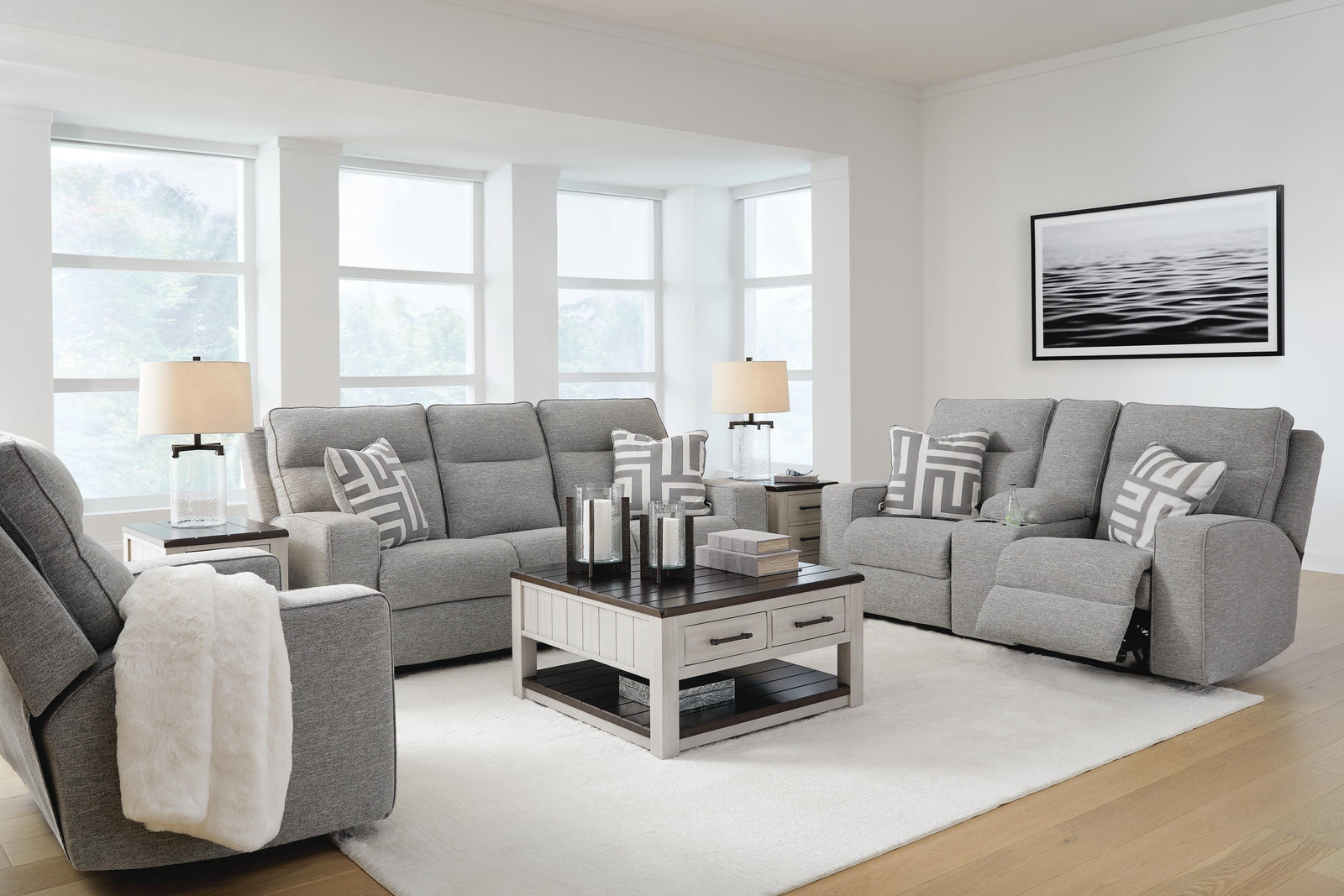 Biscoe Power Reclining Sofa, Loveseat and Recliner (90503-SI) - Image 17