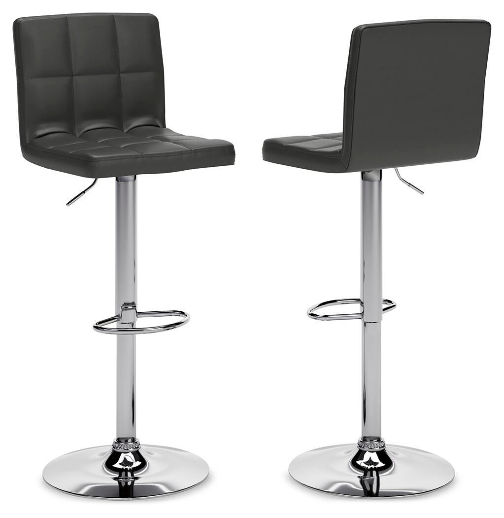 Bellatier Adjustable Height Bar Stool (Set of 2) (D120-SI)
