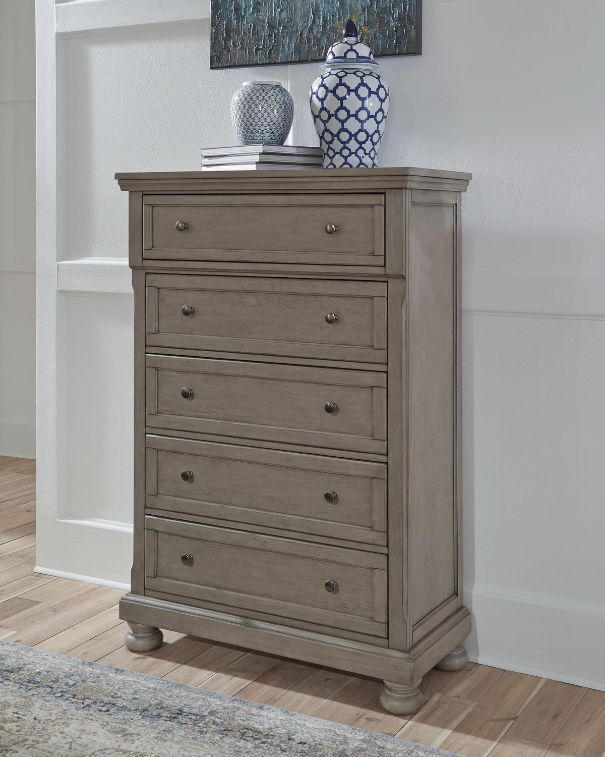 Lettner Chest of Drawers - Light Gray  (B733-SI) - Image 2