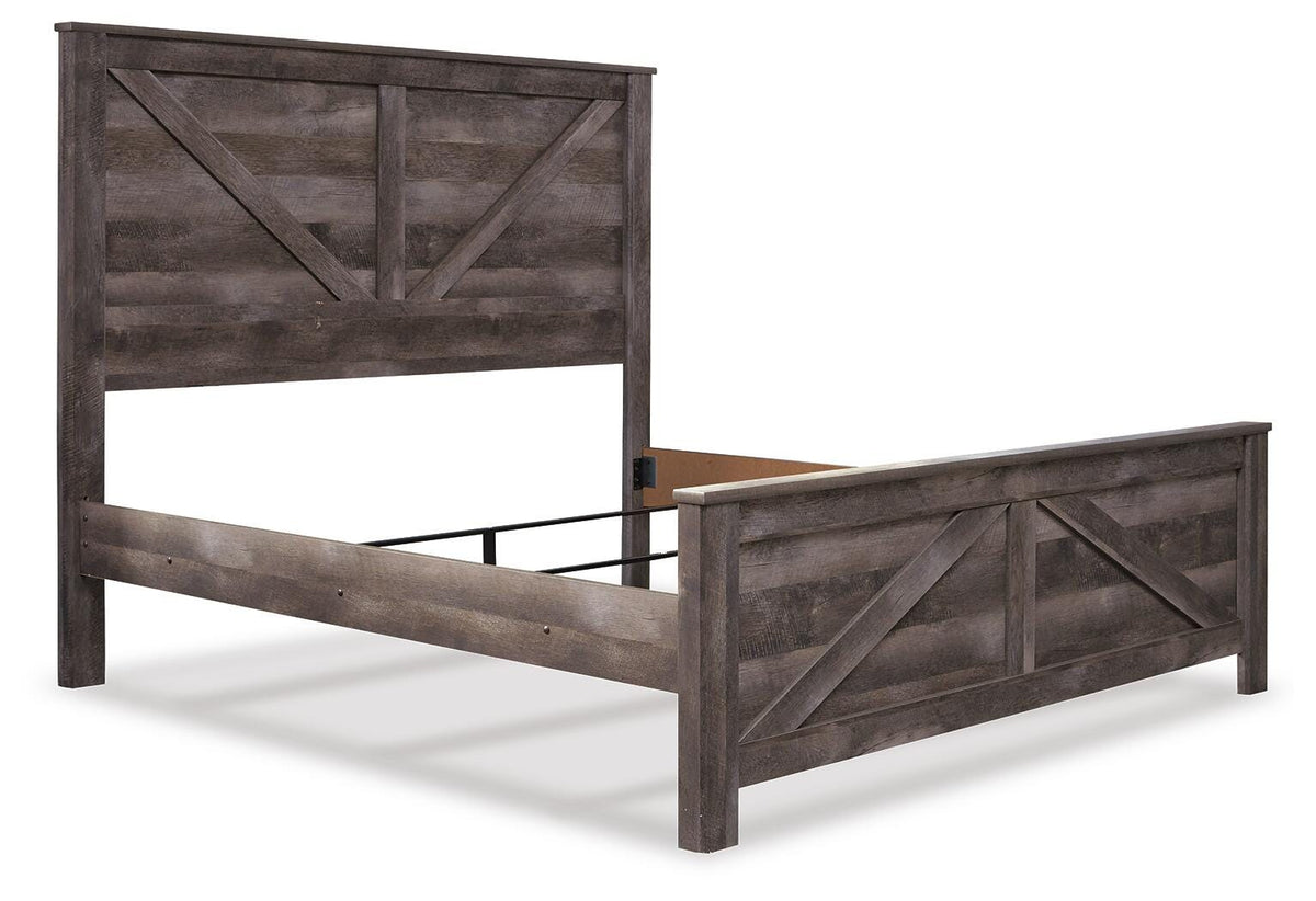 Wynnlow Crossbuck Panel Bed, Dresser, Mirror and Nightstand - Gray  (B440-SI) - Image 5