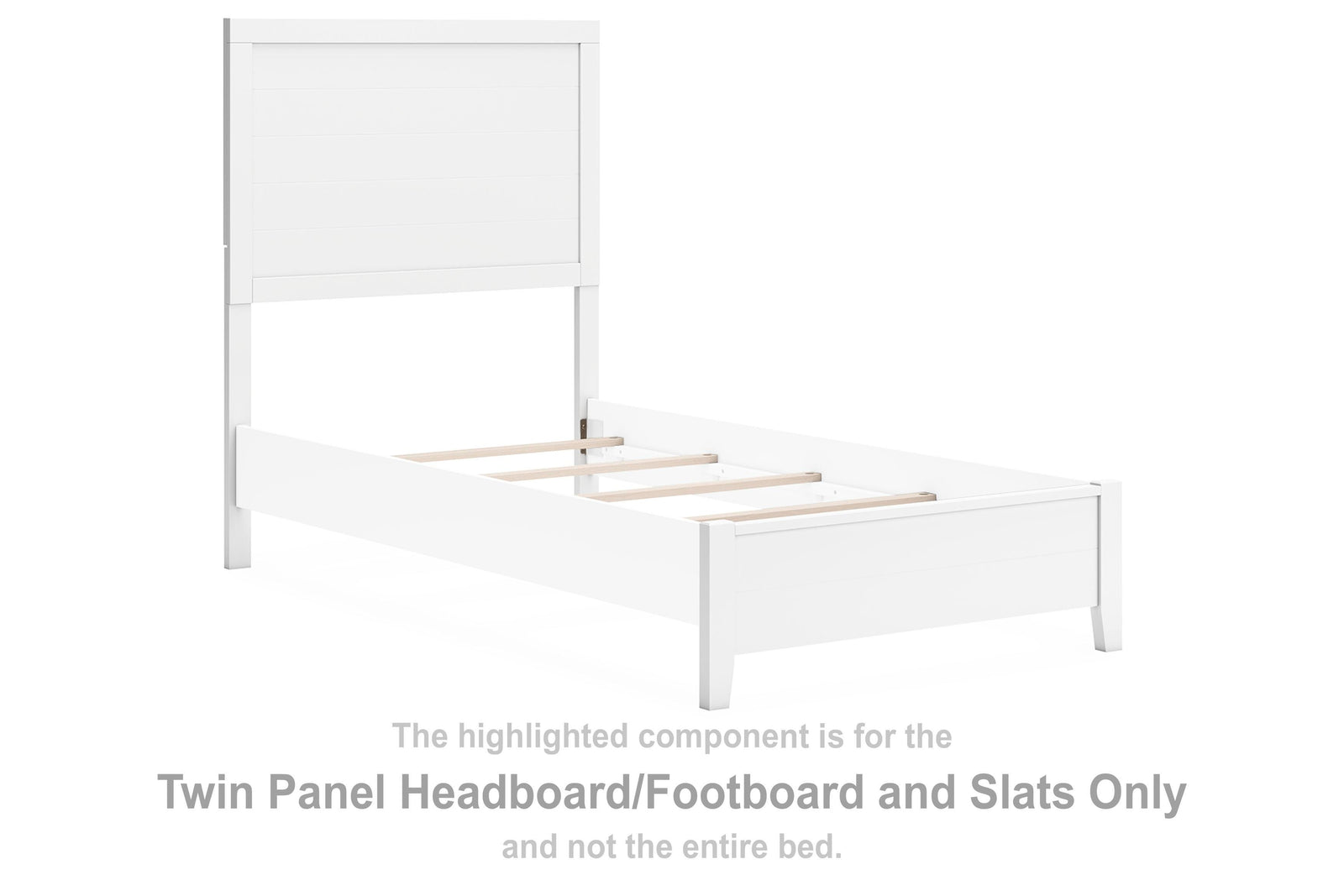 Binterglen Panel Headboard/Footboard and Slats - White  (B427-SI) - Image 3