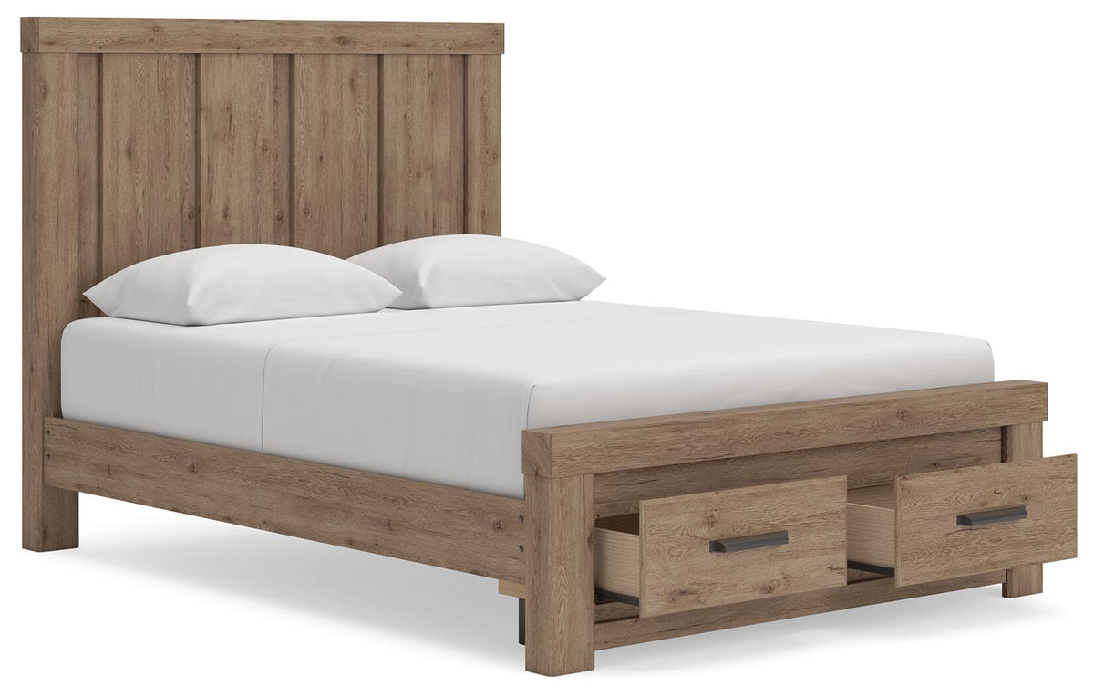 Oliandon Queen Panel Storage Bed (PCB2844-SI) - Image 4