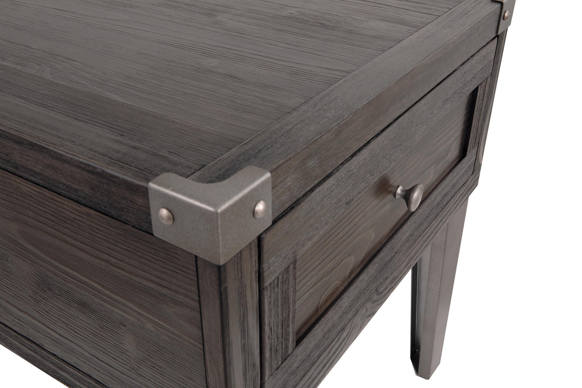 Todoe End Table with USB Ports &amp; Outlets - Dark Gray  (T901-SI) - Image 10