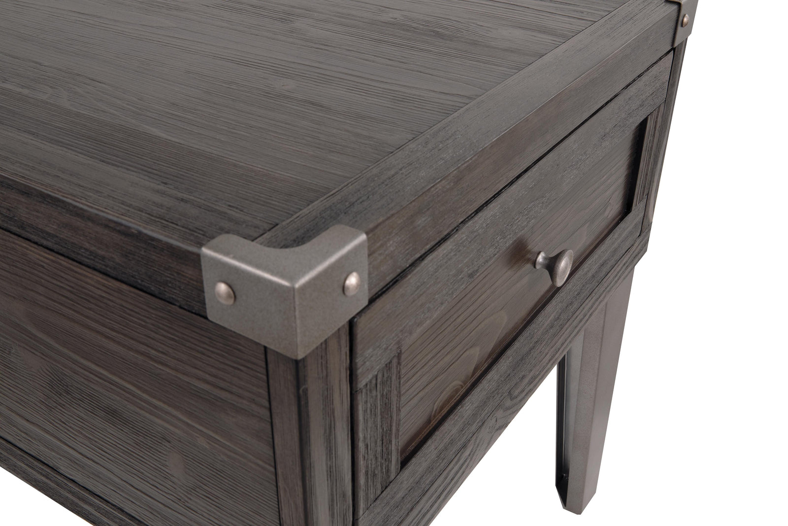 Todoe End Table with USB Ports & Outlets - Dark Gray  (T901-SI) - Image 10
