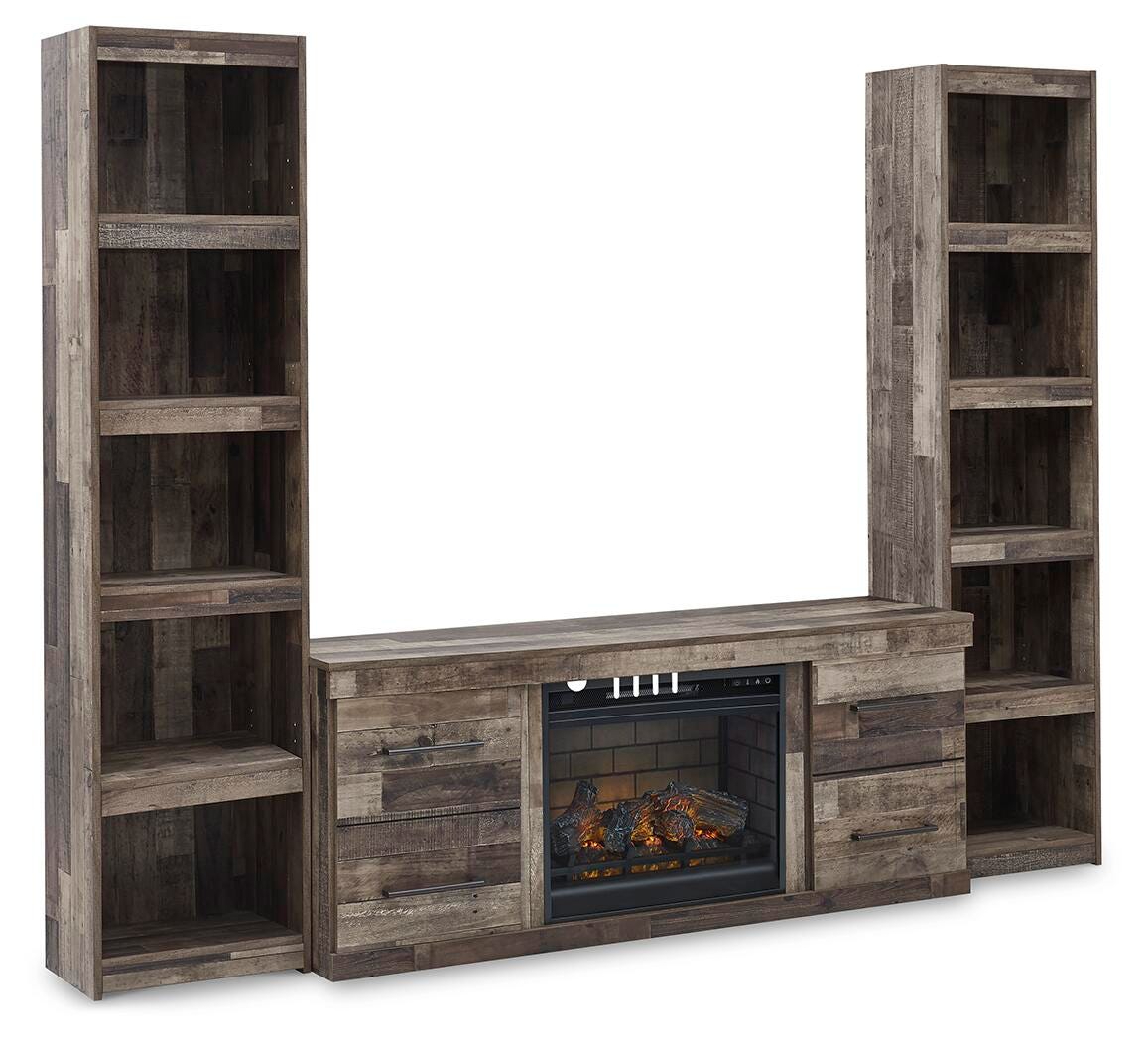 Derekson 3-Piece Entertainment Center with Electric Fireplace (EW0200-SI)