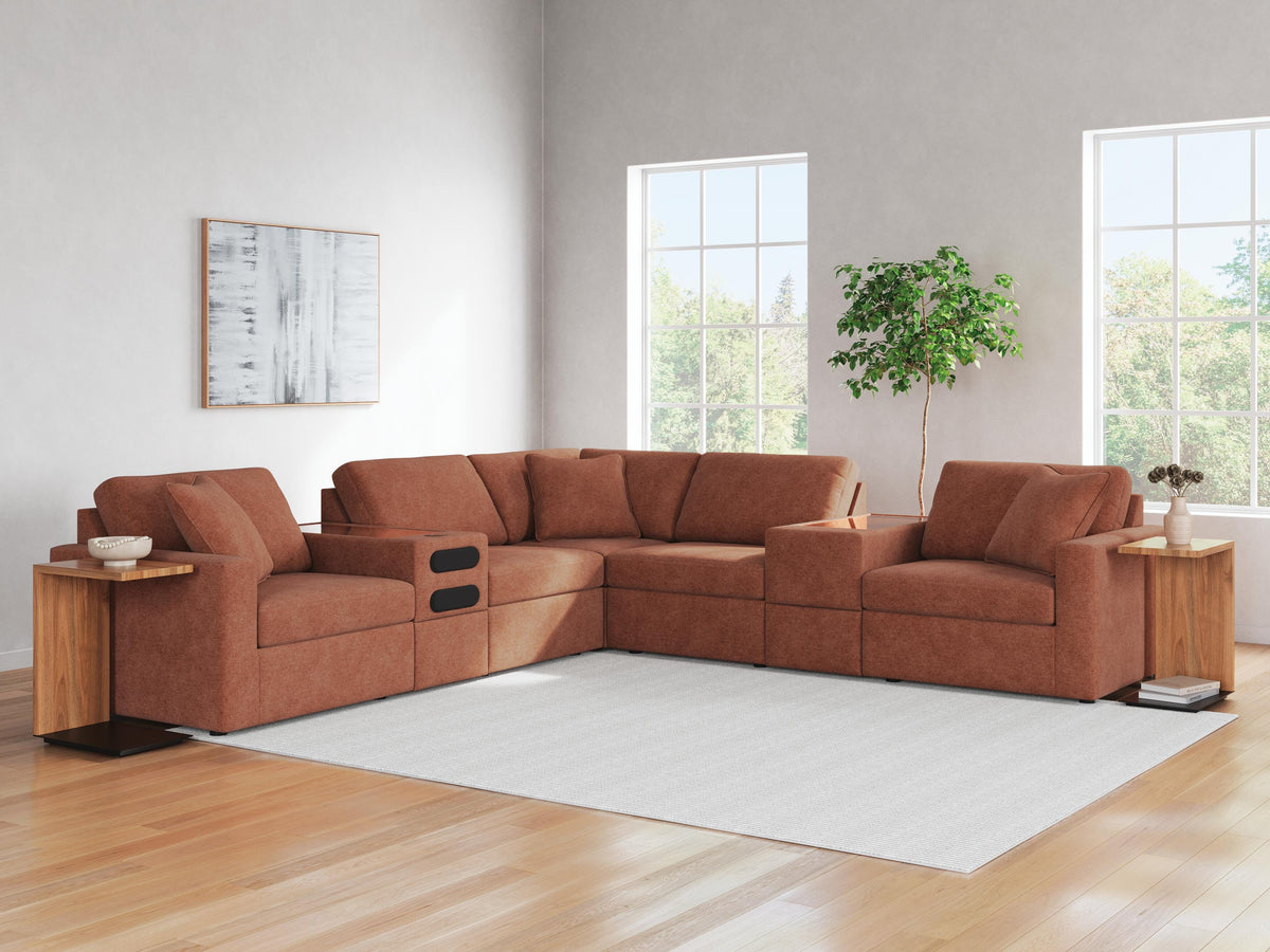 Modmax 7-Piece Balanced Sectional with Audio and Storage Consoles (92102-SI) - Image 2