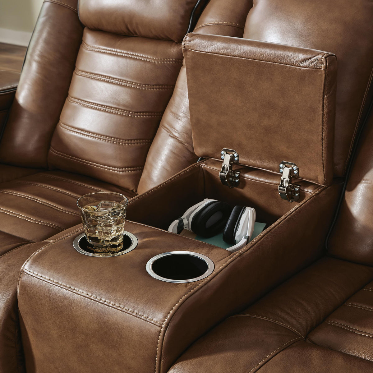 Gruaro Power Reclining Loveseat with Console (PCU14200-SI) - Image 10