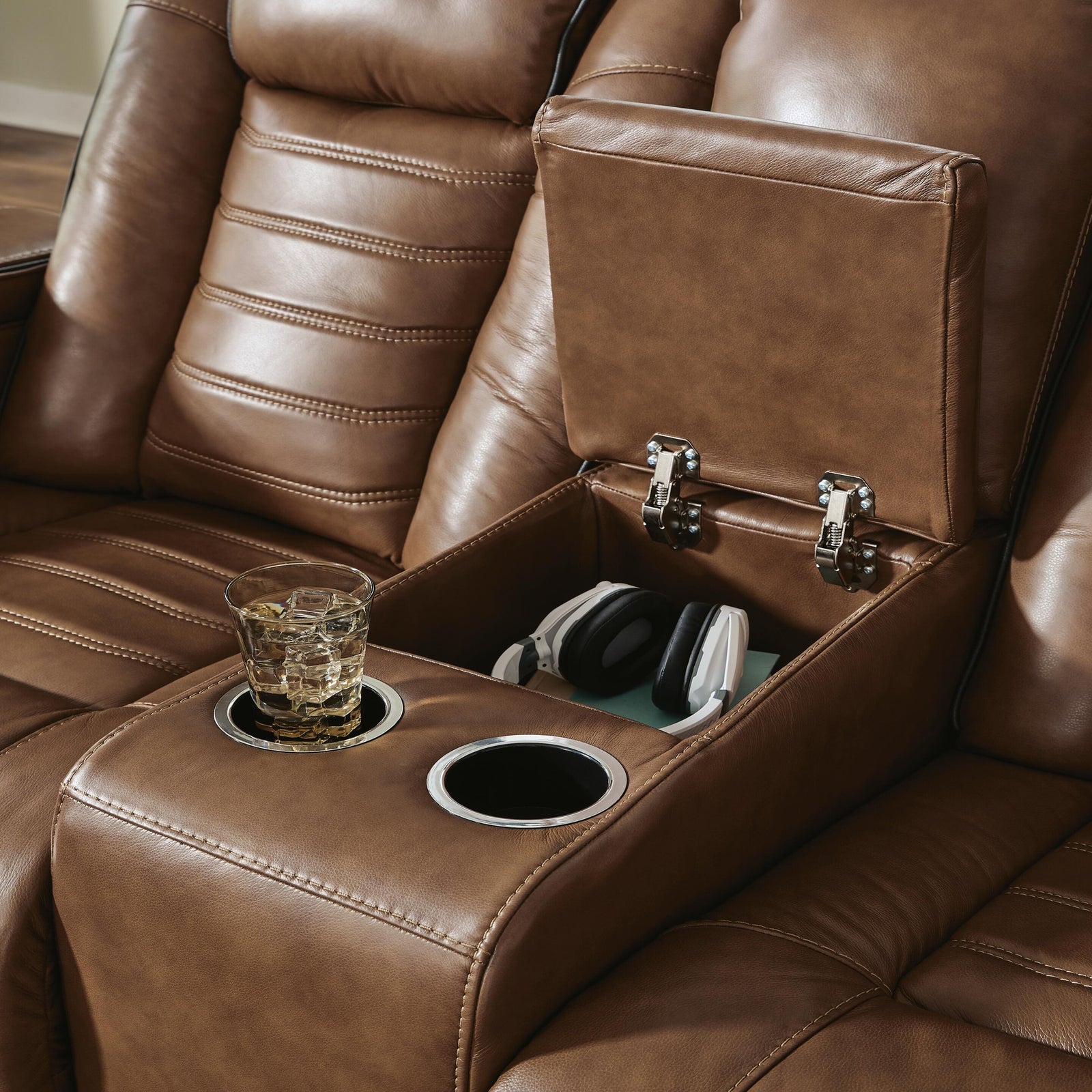 Gruaro Power Reclining Loveseat with Console (PCU14200-SI) - Image 10