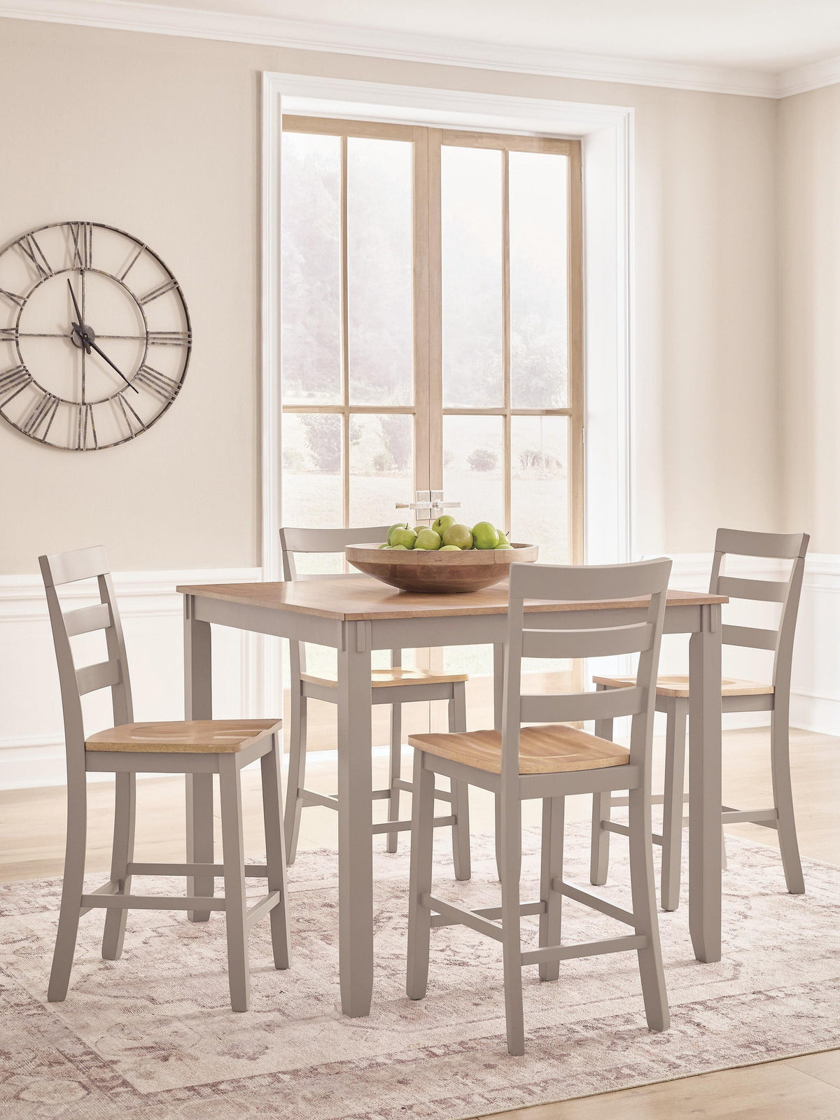 Harperfeld Counter Height Dining Table and 4 Counter Stools (PCD403-SI) - Image 2