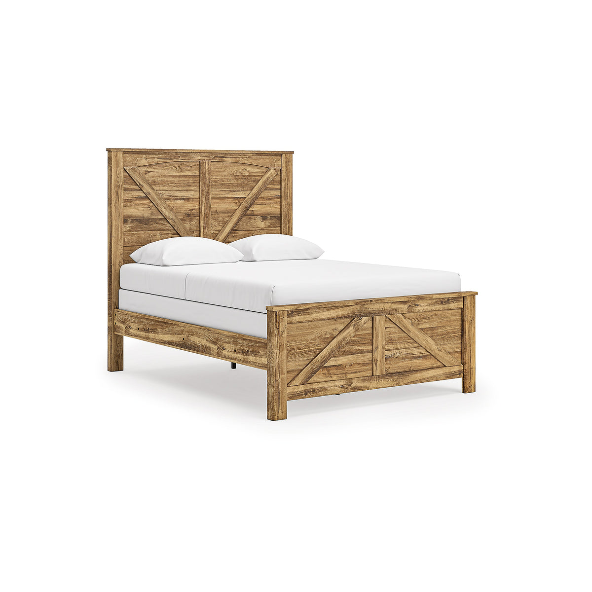 Maystonna Queen Crossbuck Panel Bed, Dresser, Mirror and Nightstand (PCB1580-SI) - Image 10