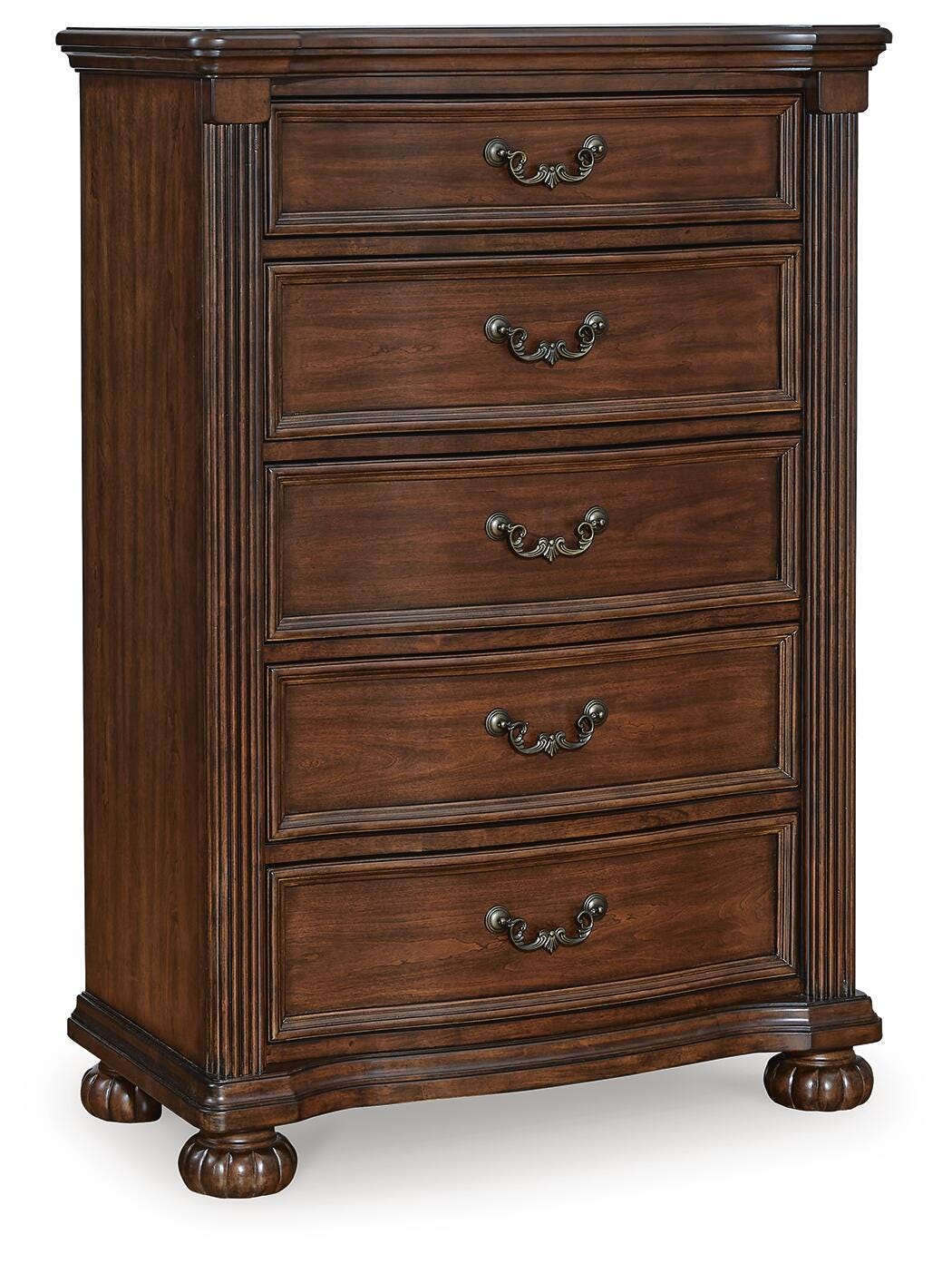Lavinton Poster Bed, Dresser, Mirror, Chest and 2 Nightstands - Brown  (B764-SI) - Image 6