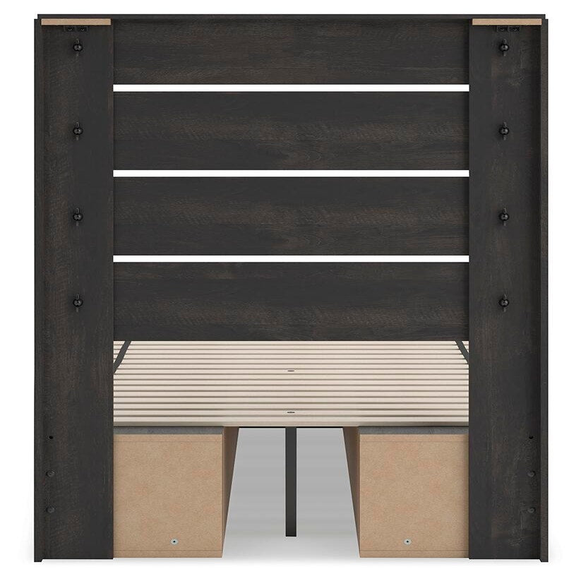 Hollivern Twin Panel Bed with Storage (PCB2108-SI) - Image 5