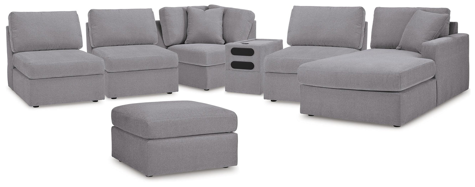 Modmax 6-Piece Sectional with Chaise and Ottoman (92104-SI)