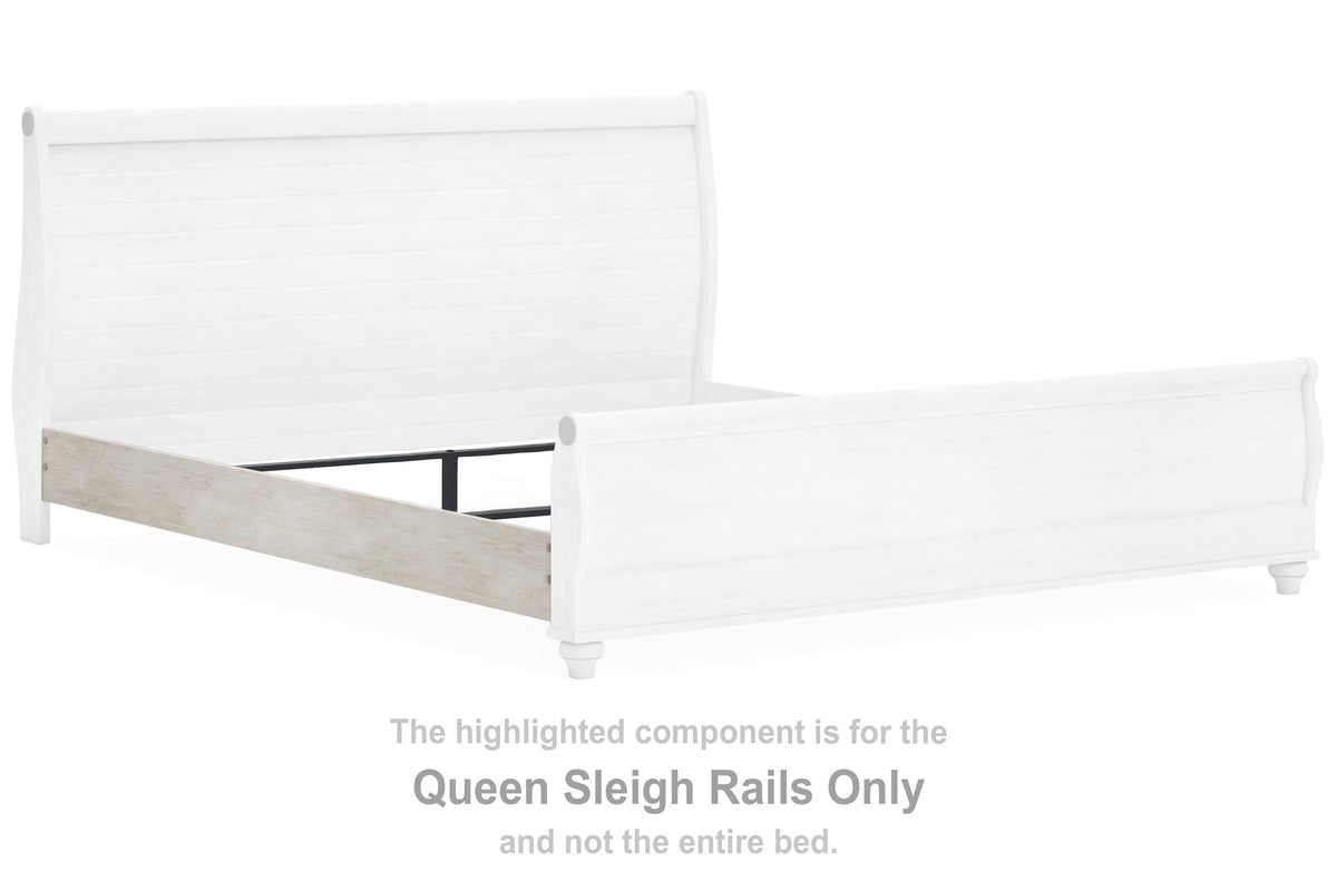 Willowton Sleigh Rails - Whitewash  (B267-SI)