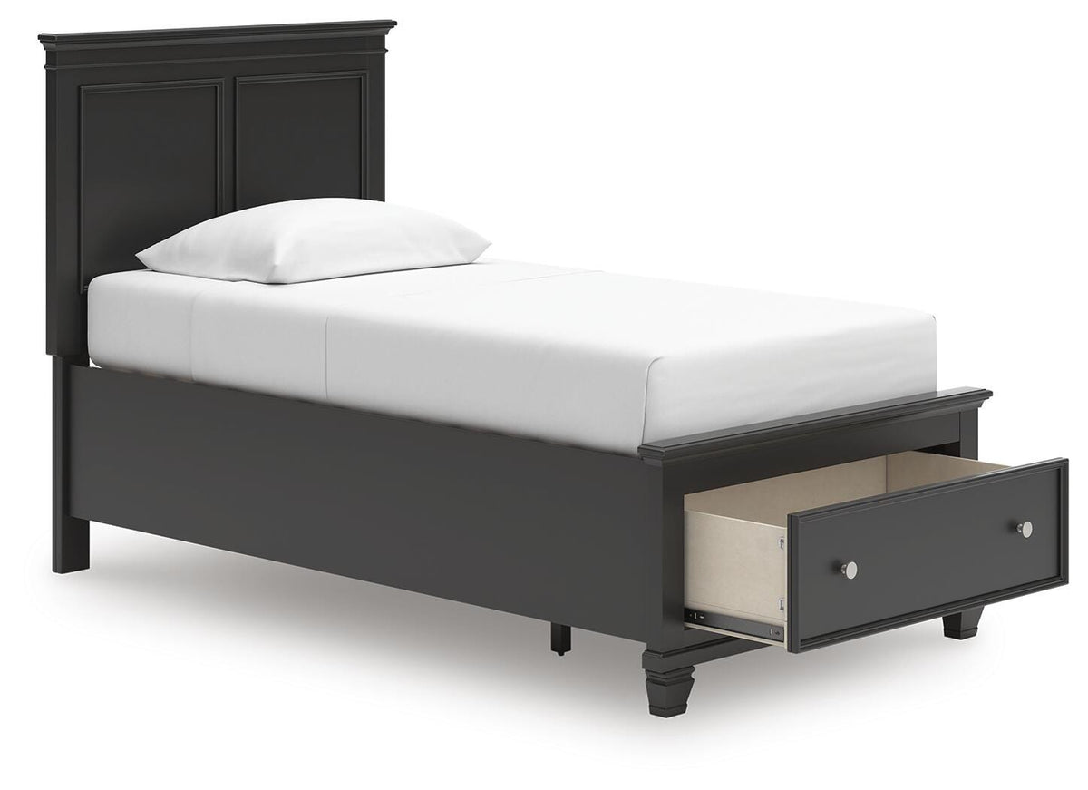 Lanolee Panel Storage Bed (Youth) - Black  (B687-SI) - Image 2