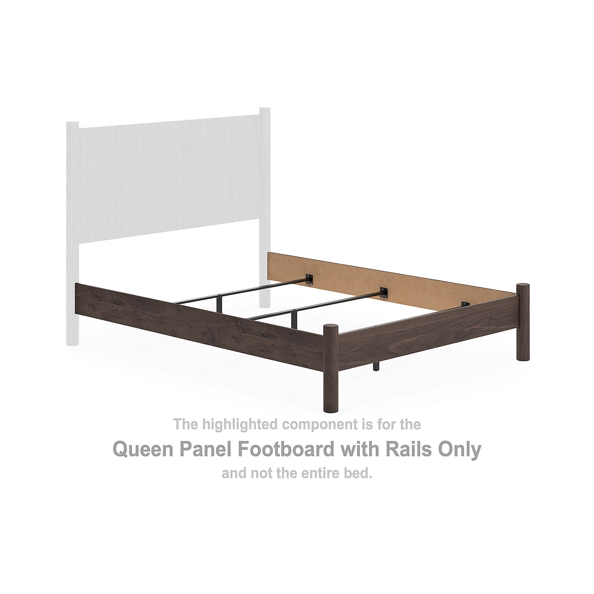 Pamytta Queen Panel Footboard with Rails (PCB2614-SI)