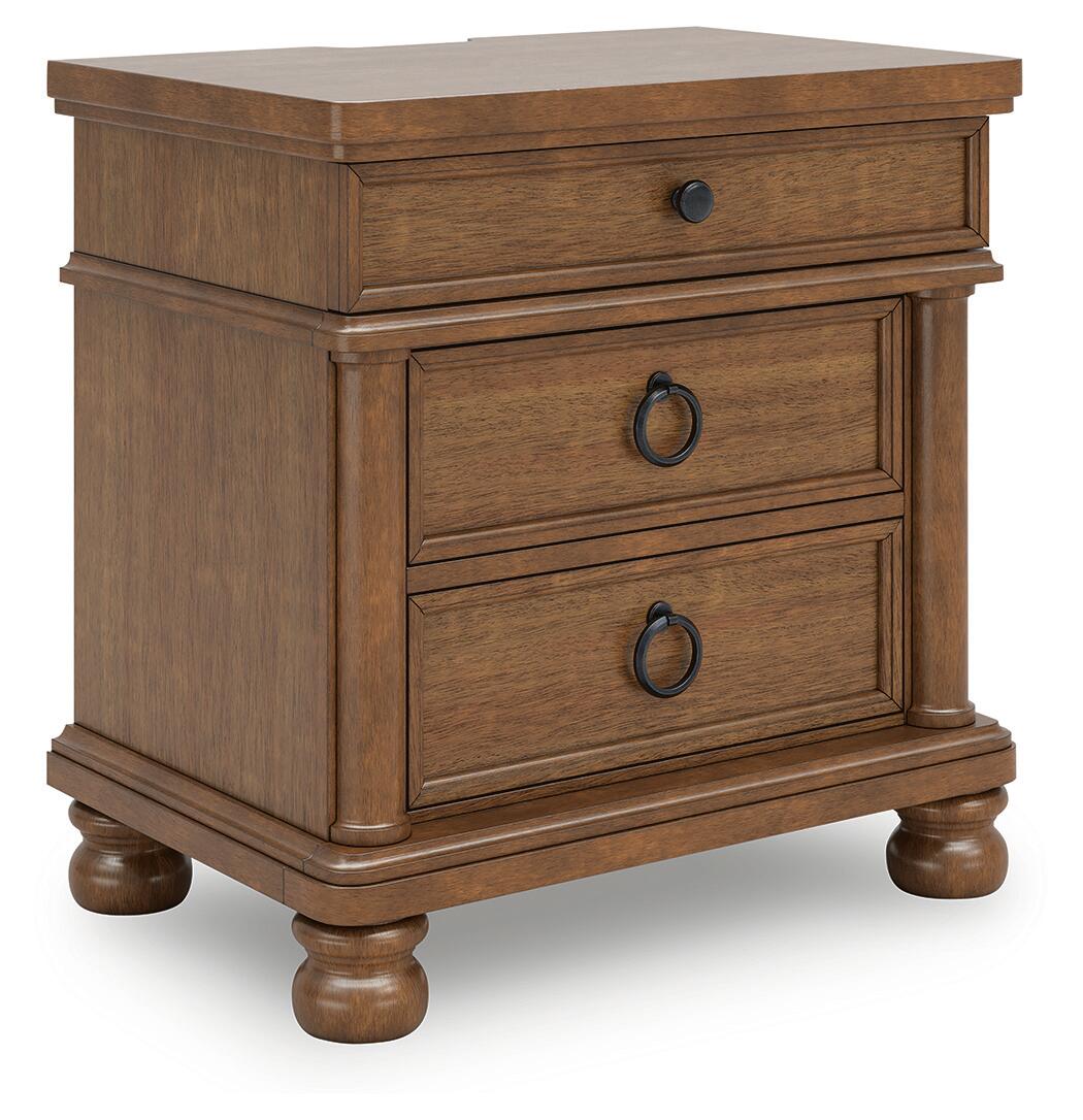 Rowlenstown King Poster Bed, Dresser and 2 Nightstands (PCB824-SI) - Image 14