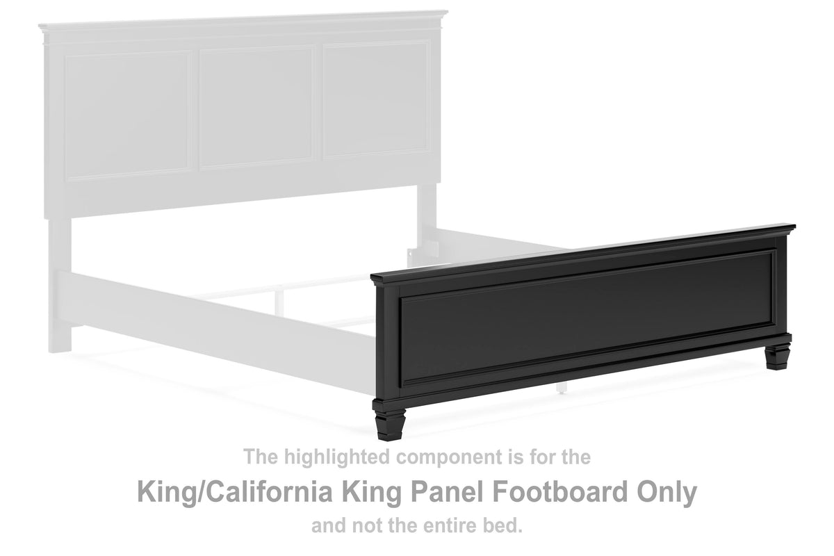 Lanolee Panel Footboard - Black  (B687-SI)
