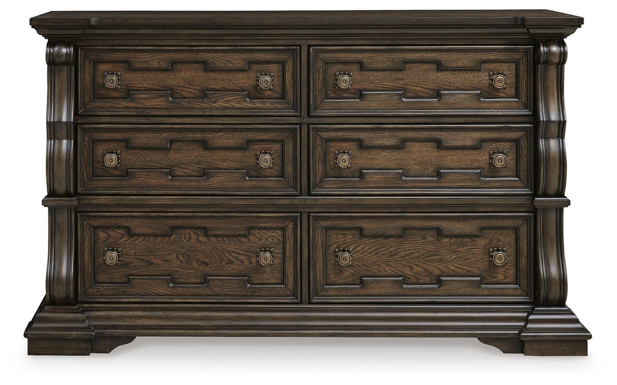 Maylee Upholstered Panel Bed and Dresser (B947-SI) - Image 2