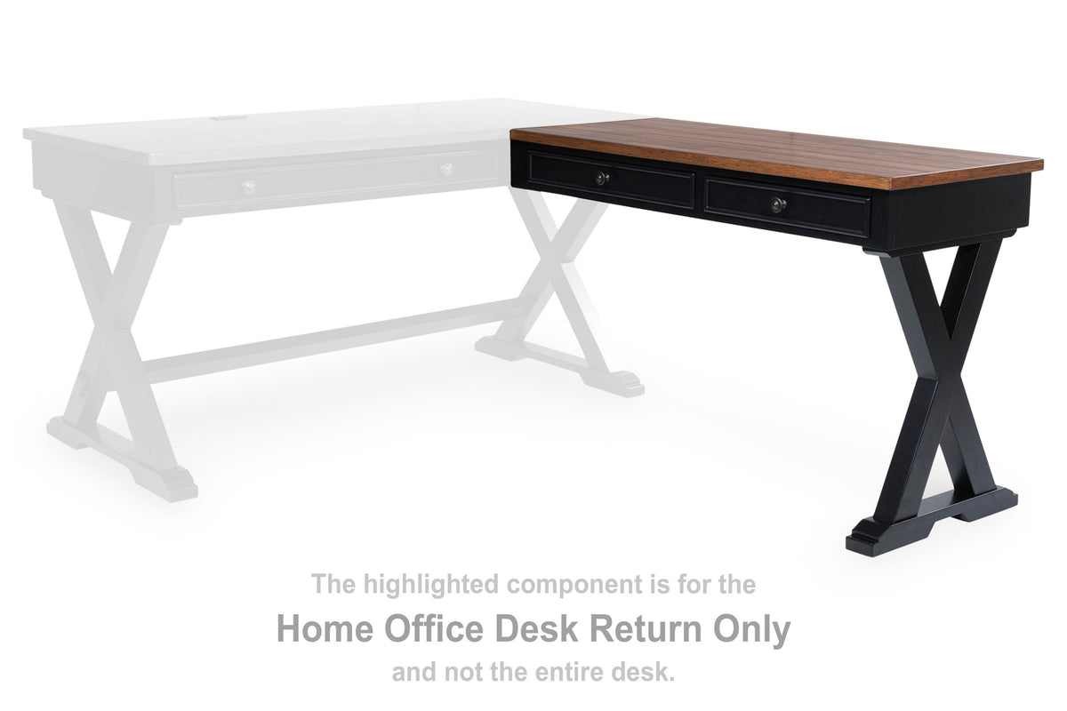 Wildenauer Home Office Desk Return (H664-SI)