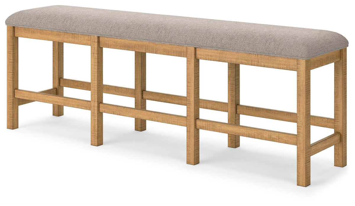 Havonplane Counter Height Extension Dining Table 4 Barstools and Bench (D773-SI) - Image 19
