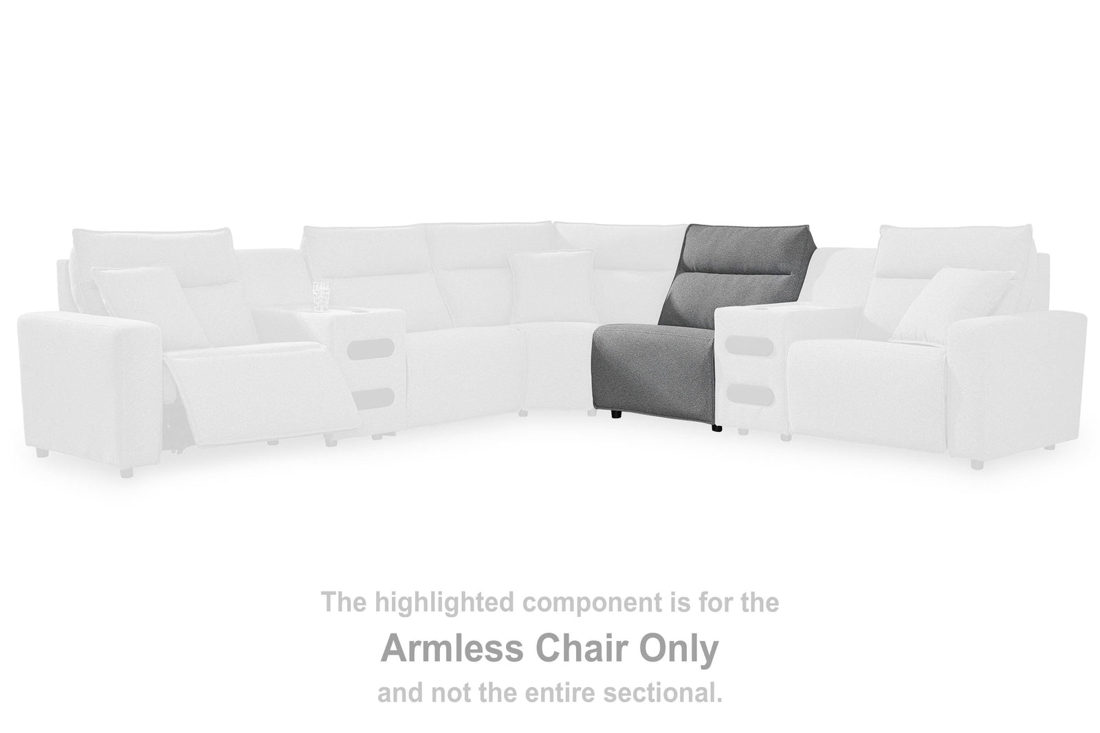 Modmax II Left-Arm Facing Power Reclining Back Chaise (65906-SI) - Image 26