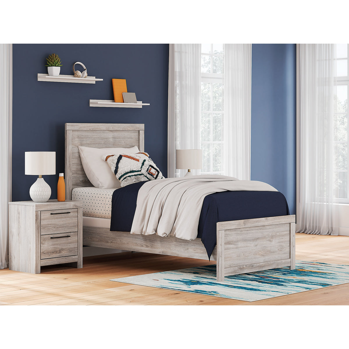 Broachmyn Twin Panel Bed, Dresser and Mirror (PCB1120-SI) - Image 18