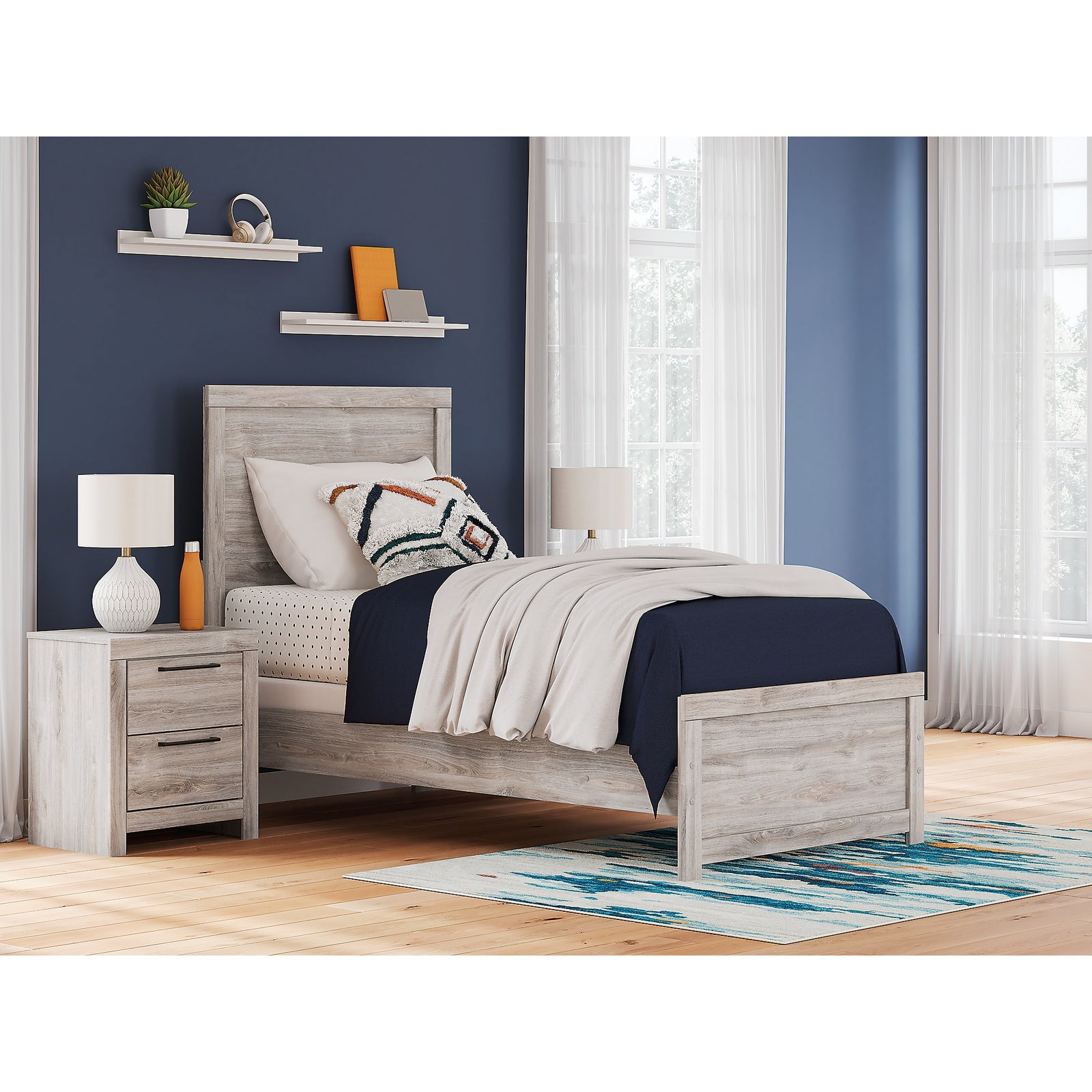 Broachmyn Twin Panel Bed, Dresser and Mirror (PCB1120-SI) - Image 18