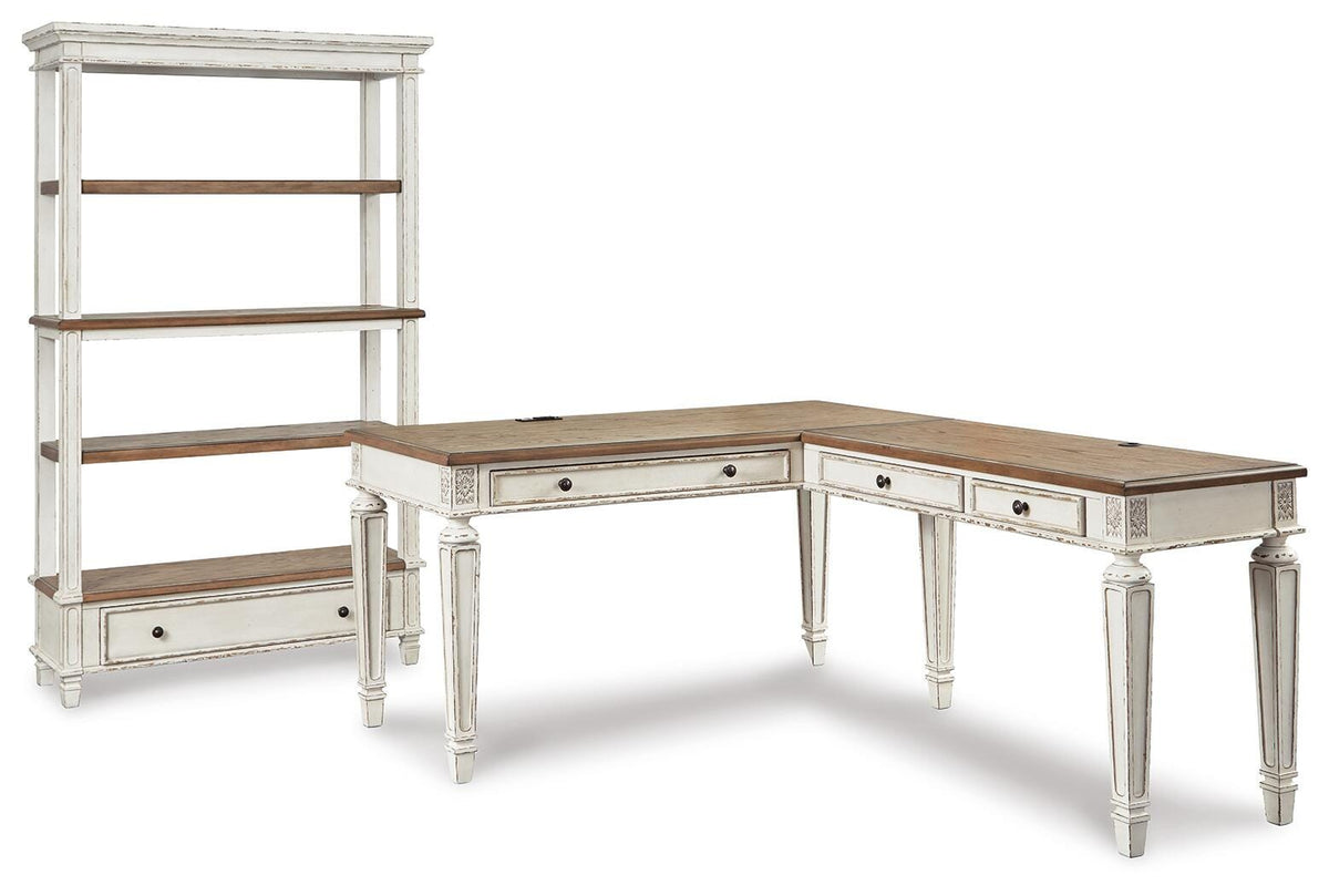 Realyn Home Office Desk and Bookcase (H743-SI)