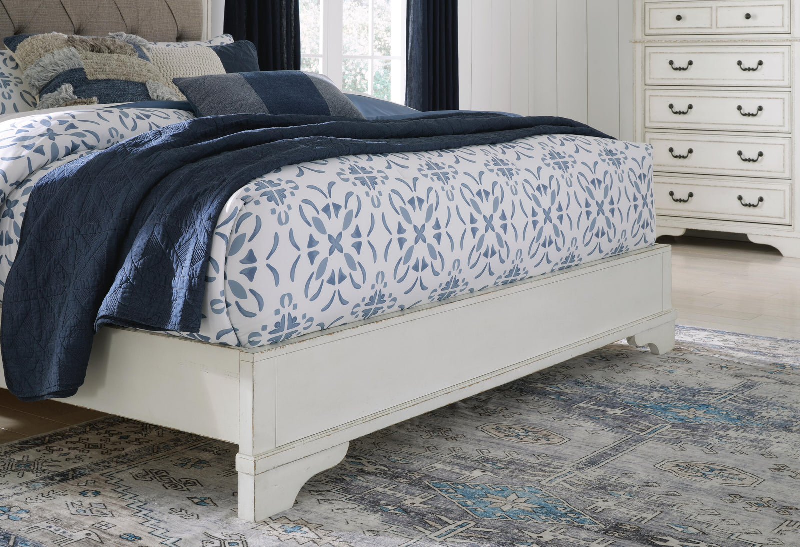 Blendon Upholstered Panel Bed - Rustic Brown  (B747-SI) - Image 6