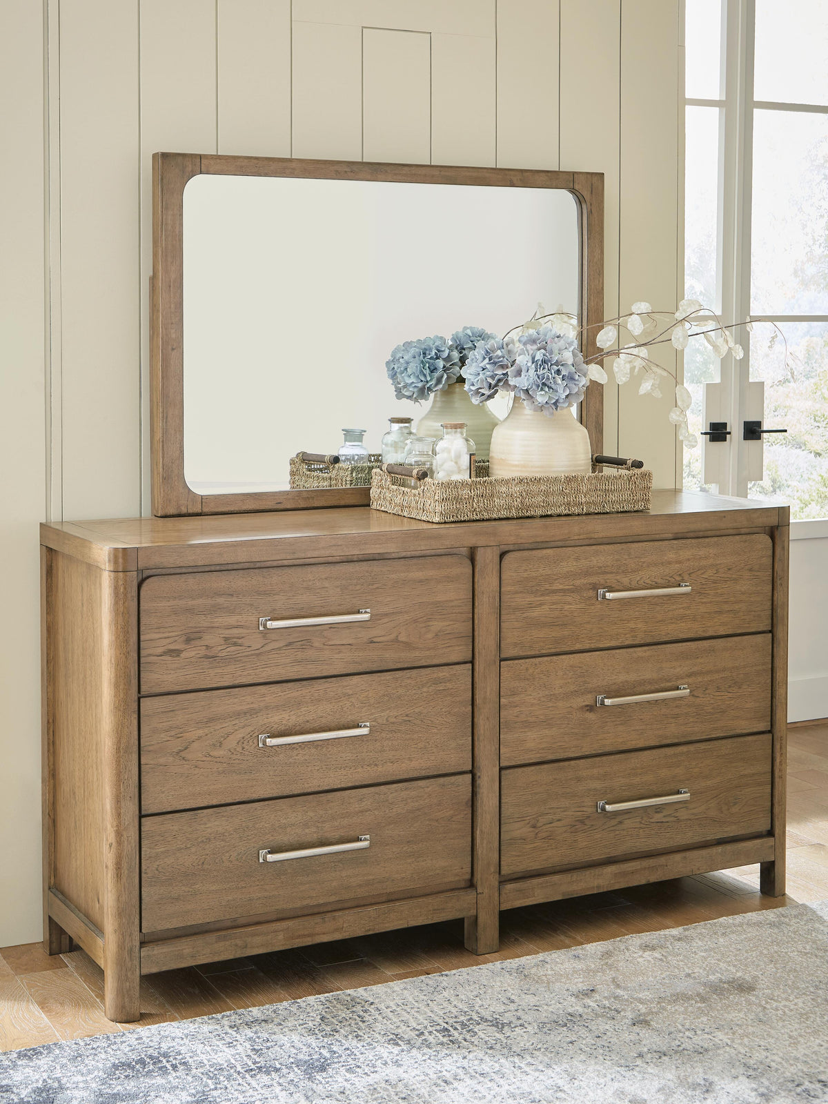 Cabalynn Dresser and Mirror - Light Brown  (B974-SI) - Image 2