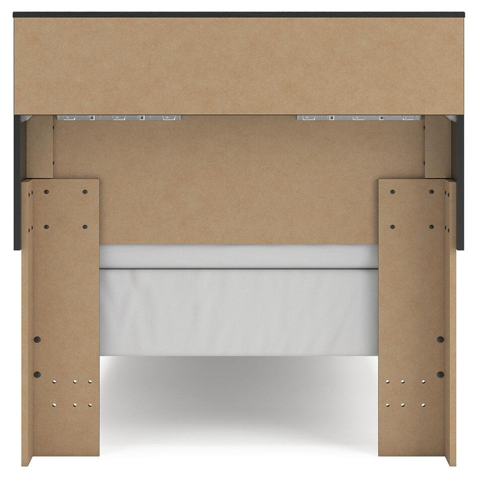 Broachmyn Twin Bookcase Bed, Dresser and Mirror (PCB1118-SI) - Image 15