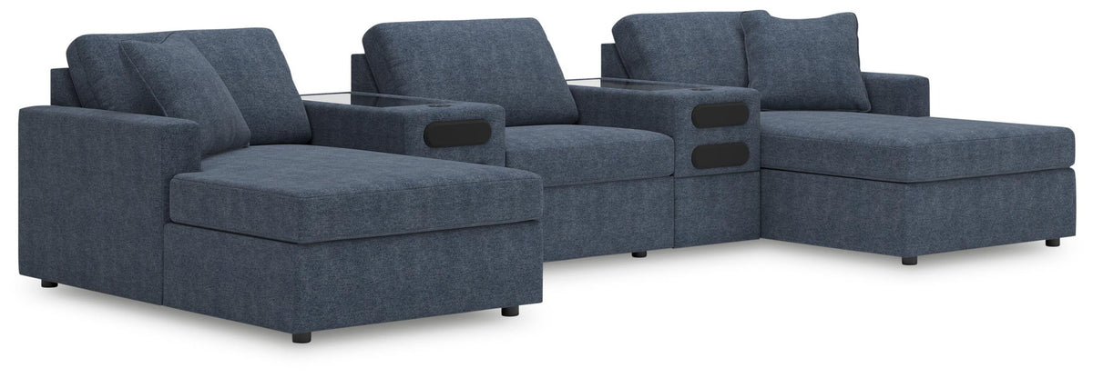 Modmax 5-Piece Double Storage Chaise Sectional with Audio Consoles (92121-SI)
