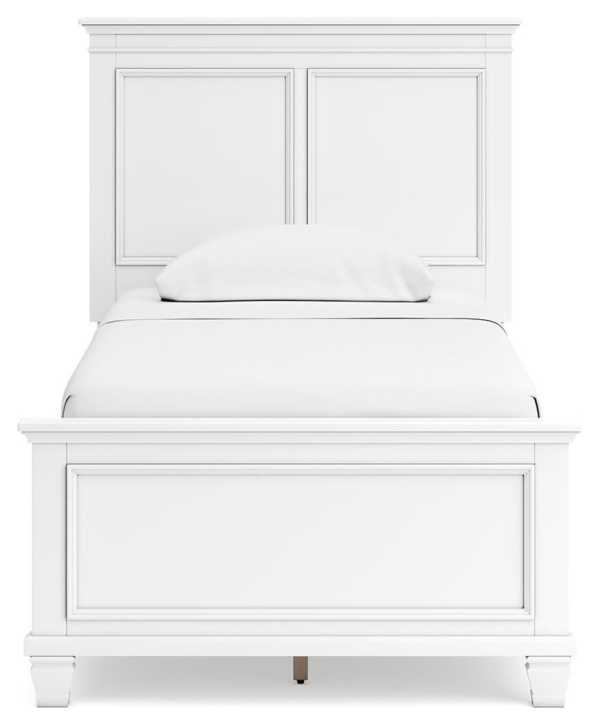 Fortman Panel Bed, Dresser and Mirror - White  (B680-SI) - Image 7