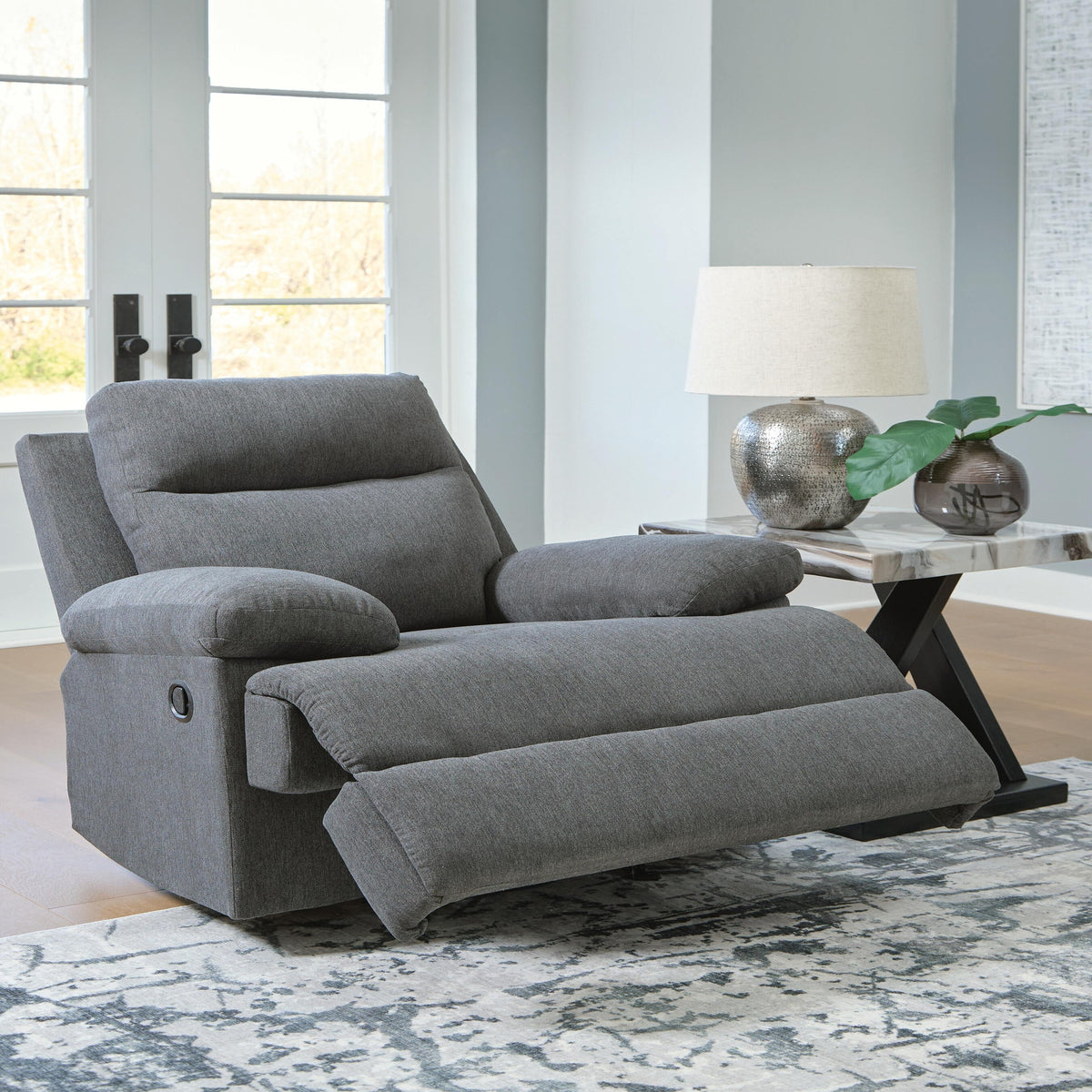 Side-Swipe Reclining Sofa with Drop Down Table (PC91406-SI) - Image 13