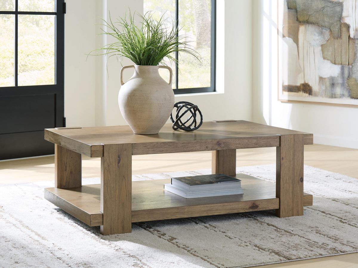 Flangren Coffee Table - Light Brown  (T553-SI) - Image 2