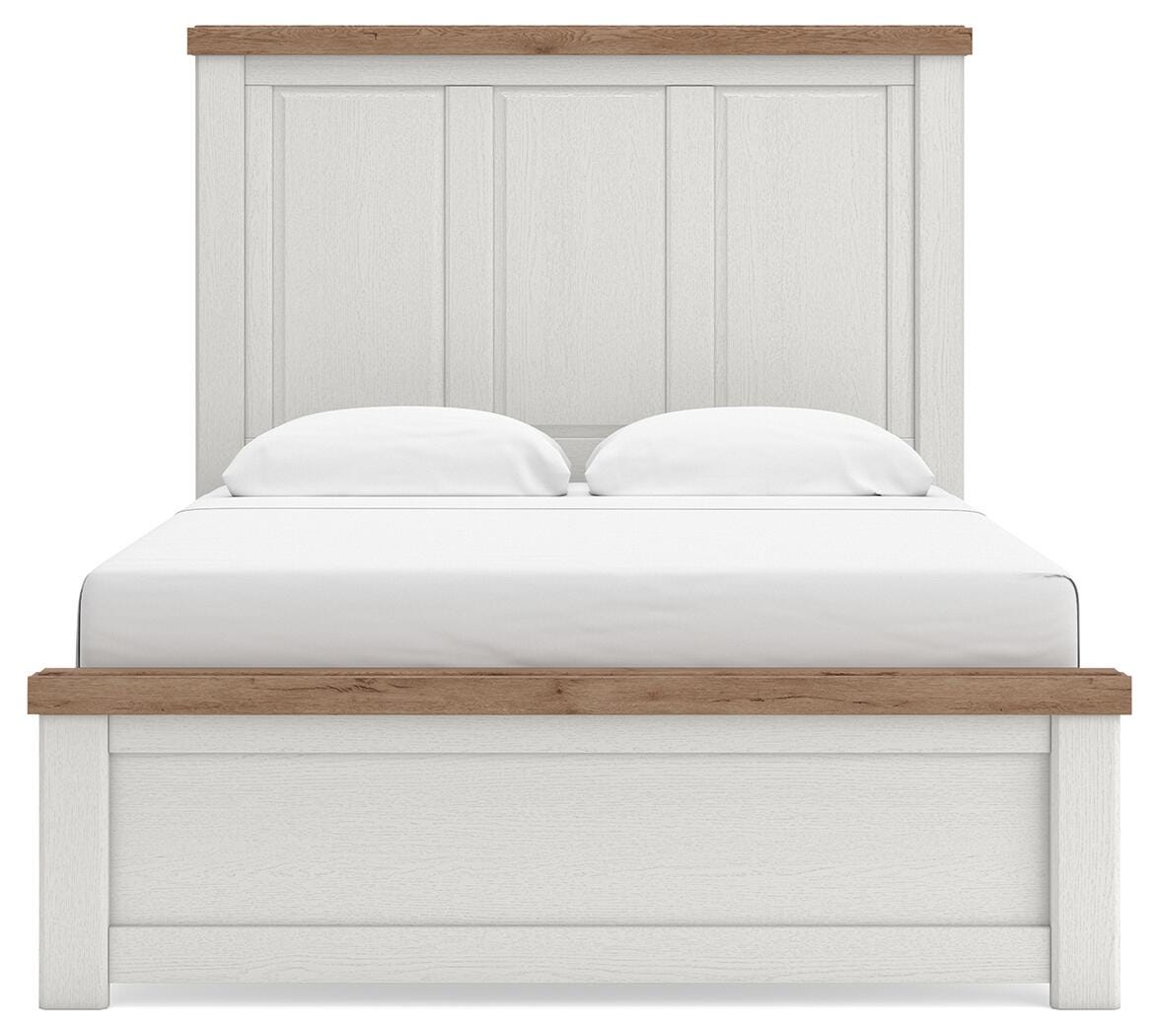 Savonport Panel Bed - White/Brown  (B4615-SI) - Image 2