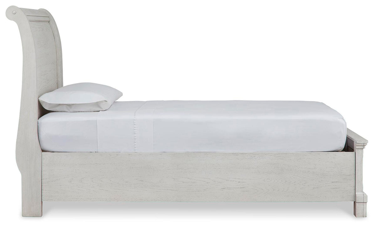 Robbinsdale Sleigh Storage Bed and Dresser - Antique White  (B742-SI) - Image 7