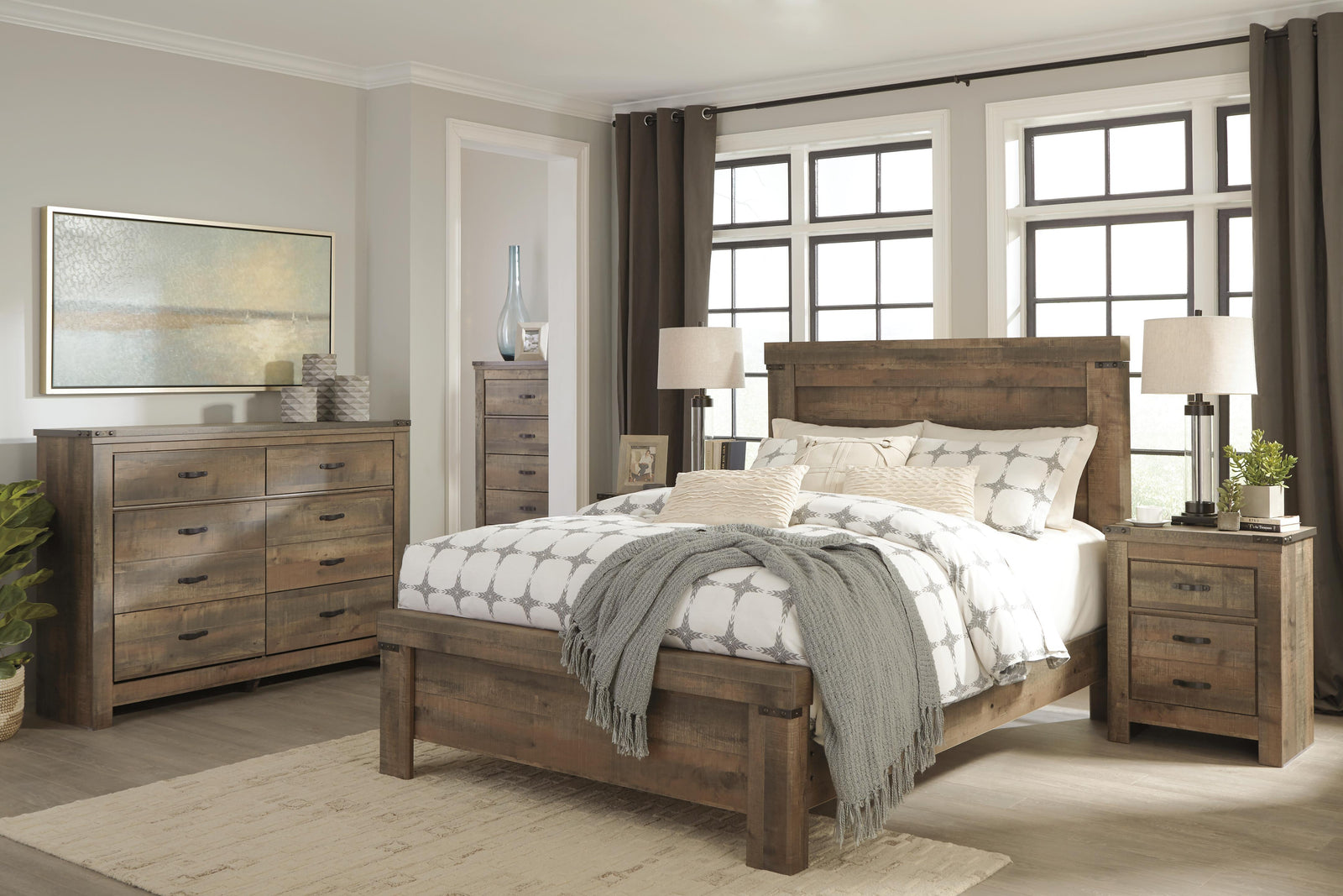 Trinell Dresser - Brown  (B446-SI) - Image 4