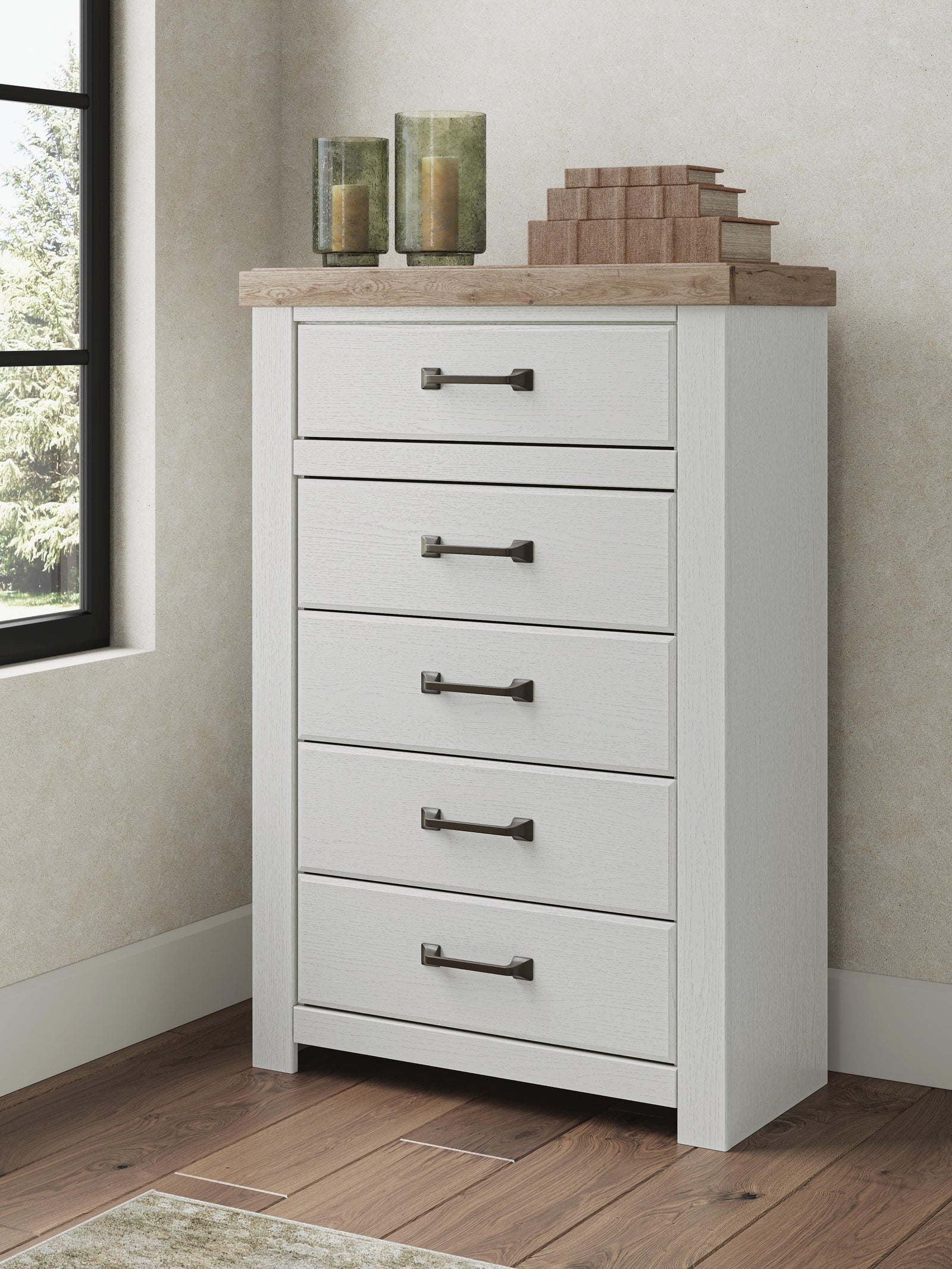 Savonport Chest of Drawers - White/Brown  (B4615-SI) - Image 9