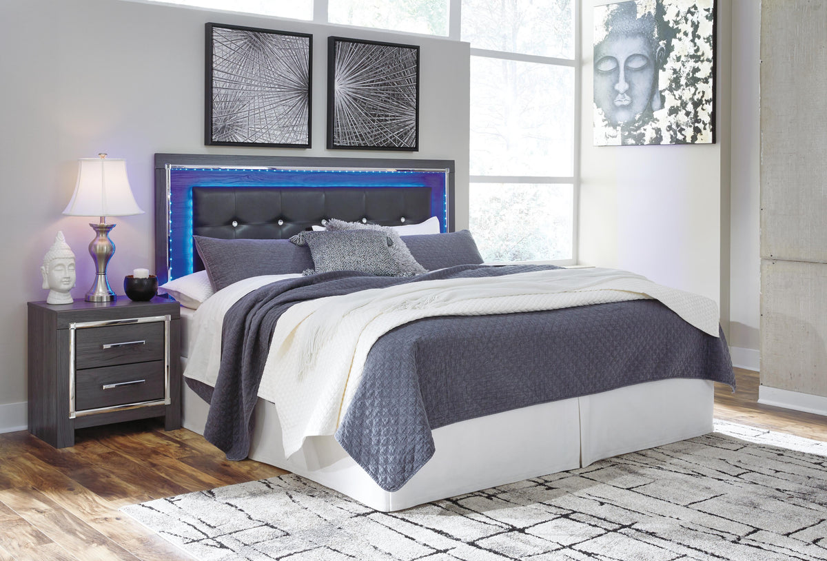 Lodanna /Cal Panel Headboard, Dresser, Mirror and 2 Nightstands - Gray  (B214-SI) - Image 8