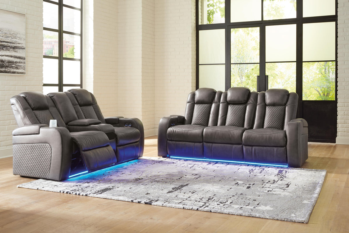 Fyne-Dyme Power Reclining Sofa and Loveseat (36602-SI) - Image 3