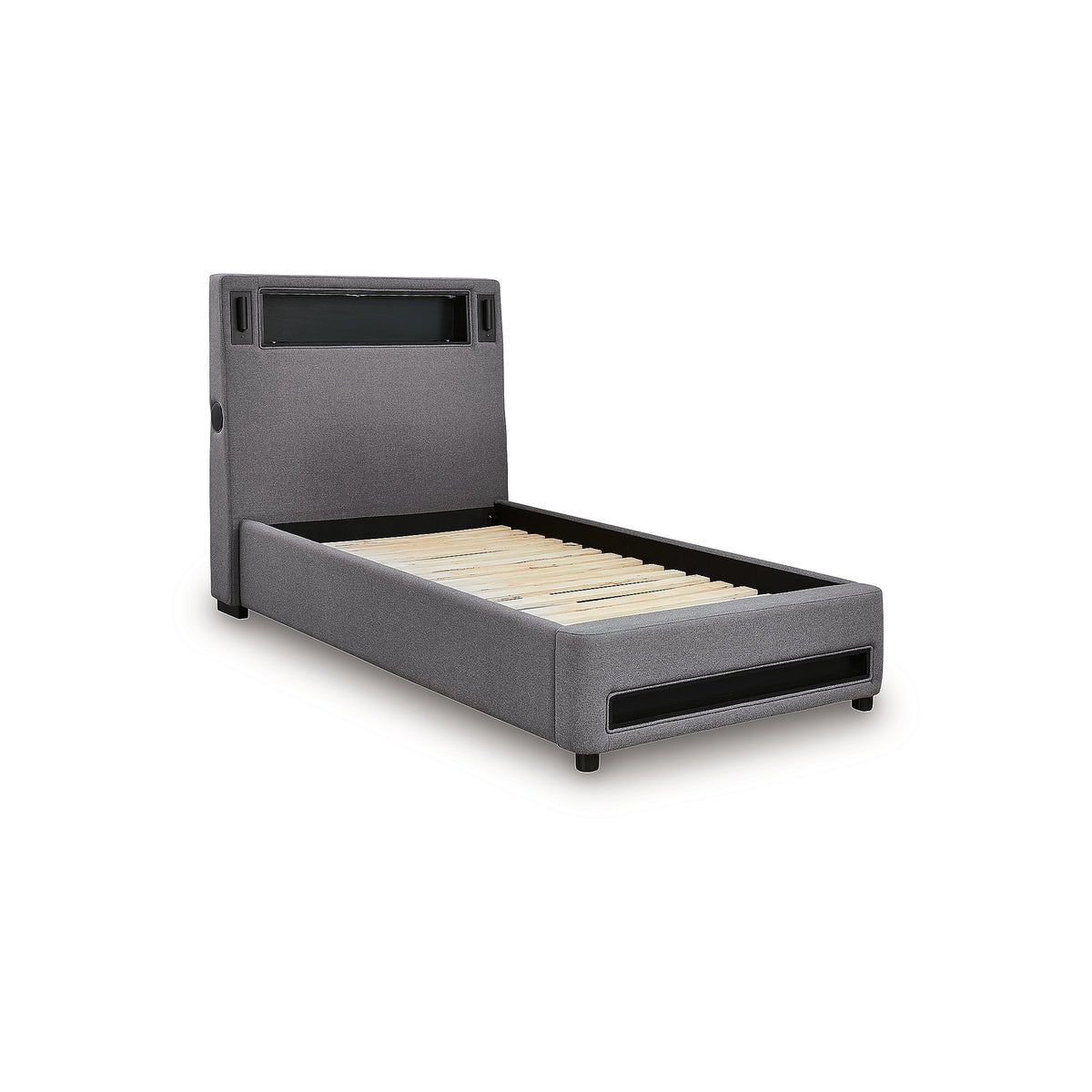Verishaw Twin Upholstered Bed (PCB2721-SI) - Image 3