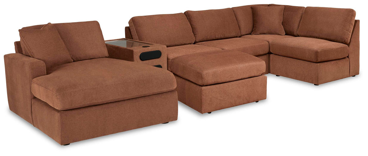 Modmax 6-Piece Sectional with Chaise and Ottoman (92102-SI)