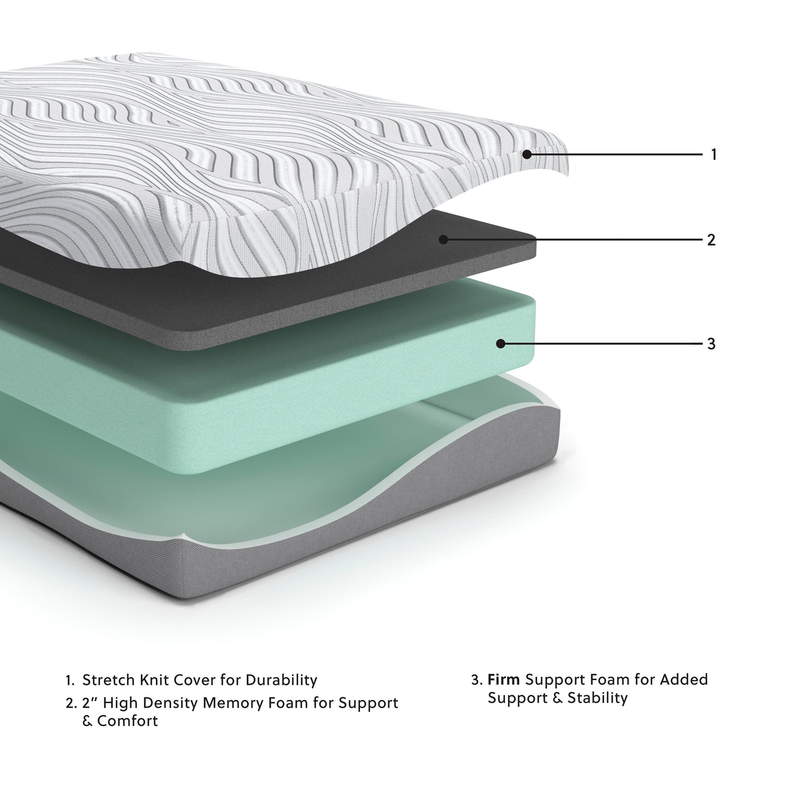 12 Inch Memory Foam California King Mattress (M593-SI) - Image 4